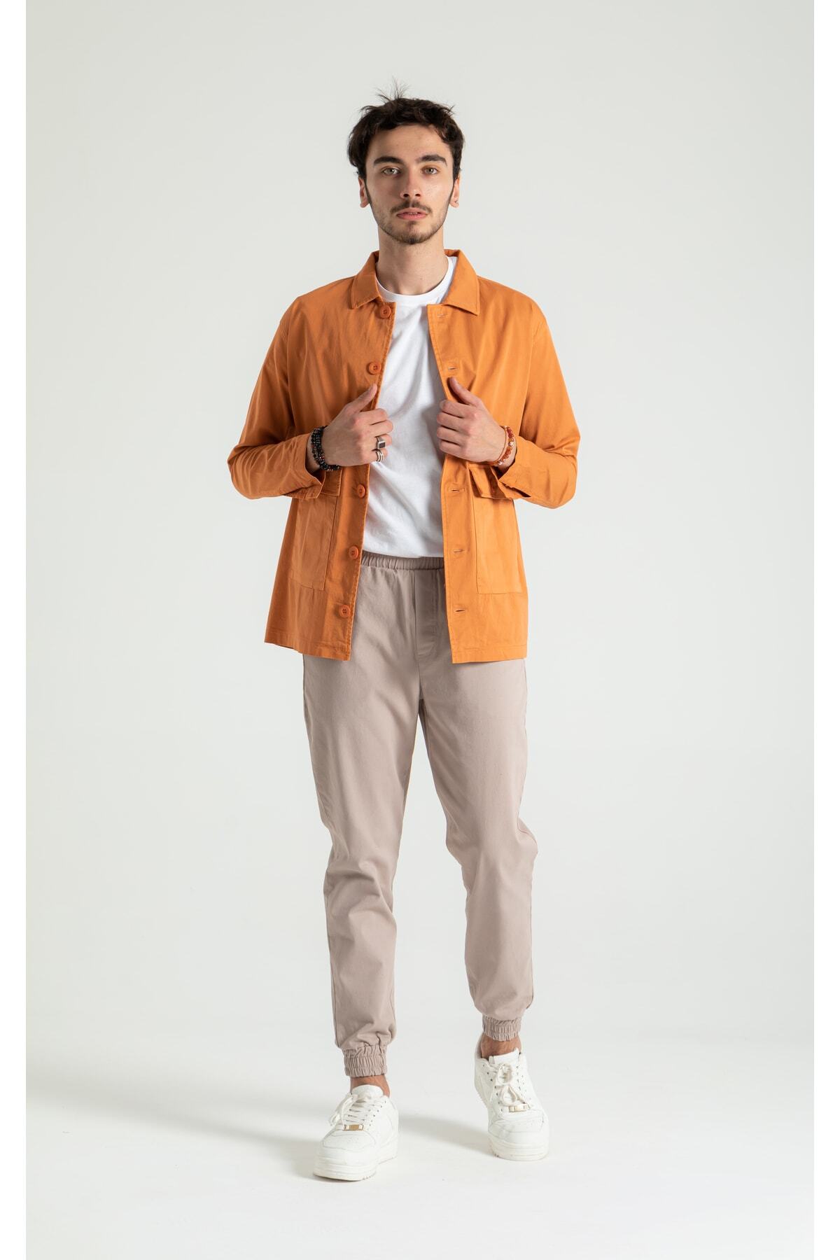 ژاکت مردانه نارنجی RUBYSTARS | 4313 اورجینال - تصویر 2