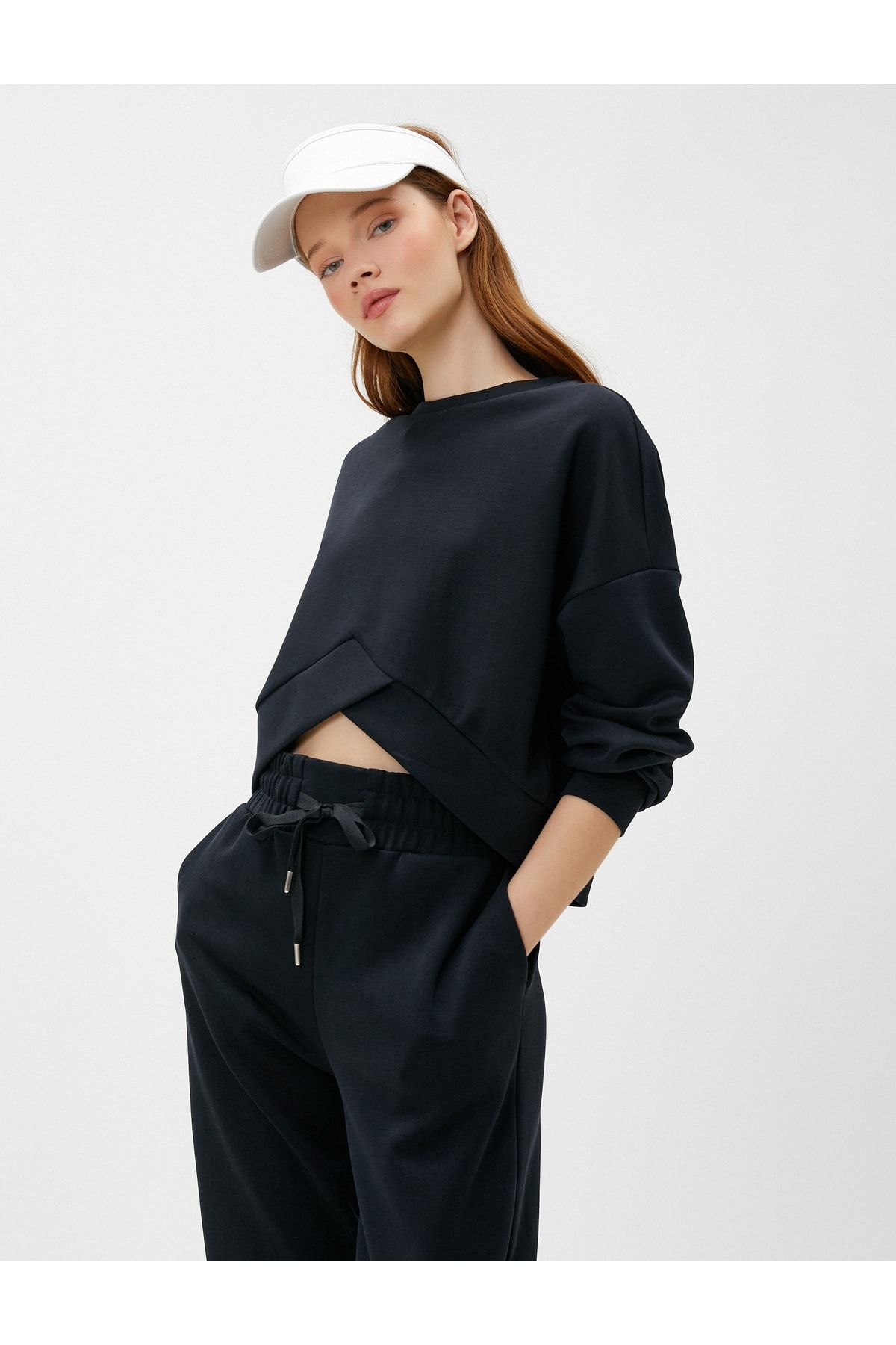 Koton Sweatshirt Schwarz Regular Fit