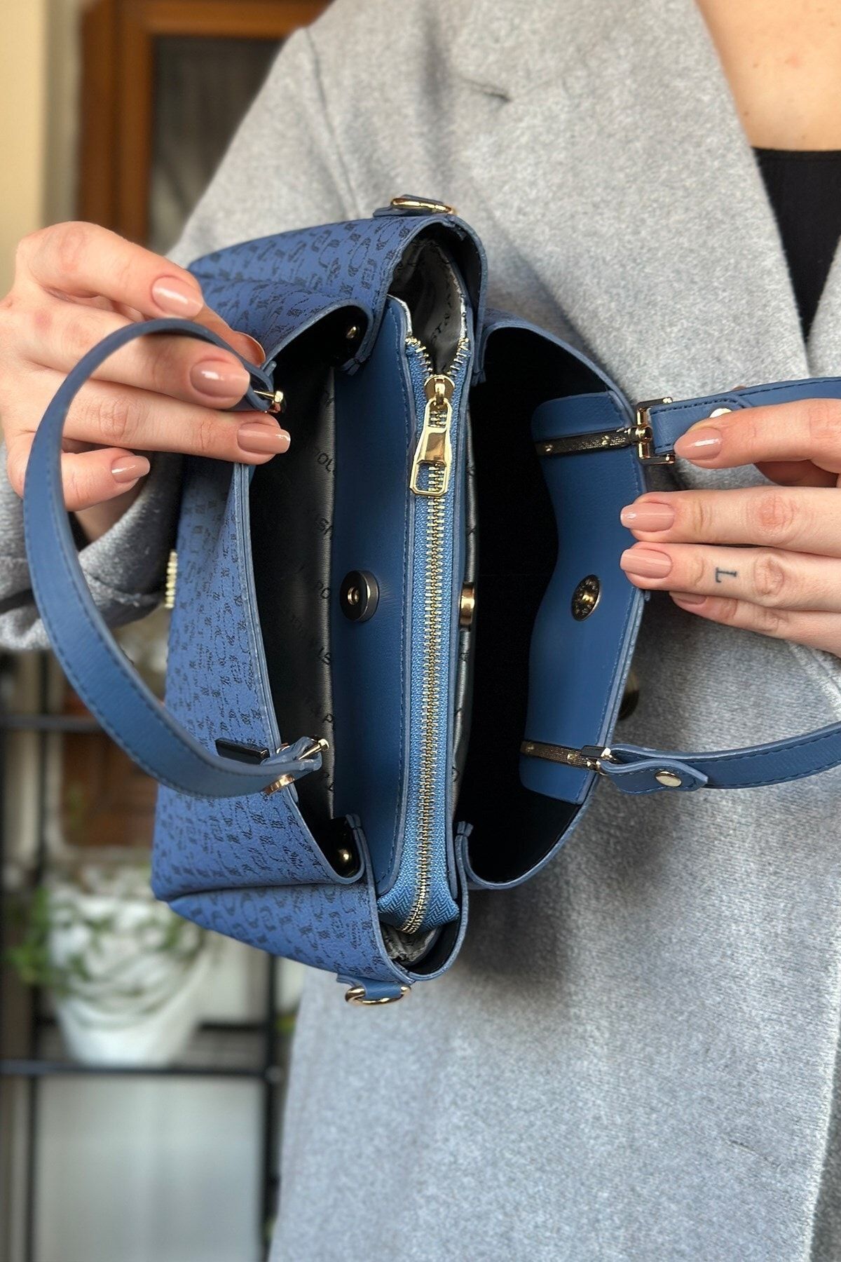 Dark sales blue bag