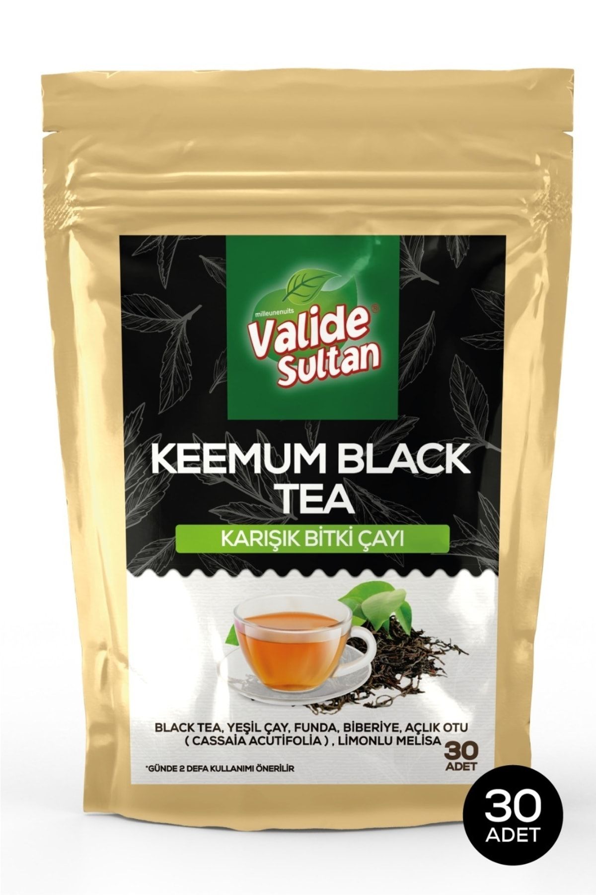 valide sultan Keemum Black Tea Bitki Çayı 30 Süzen Poşet Çay KBT1