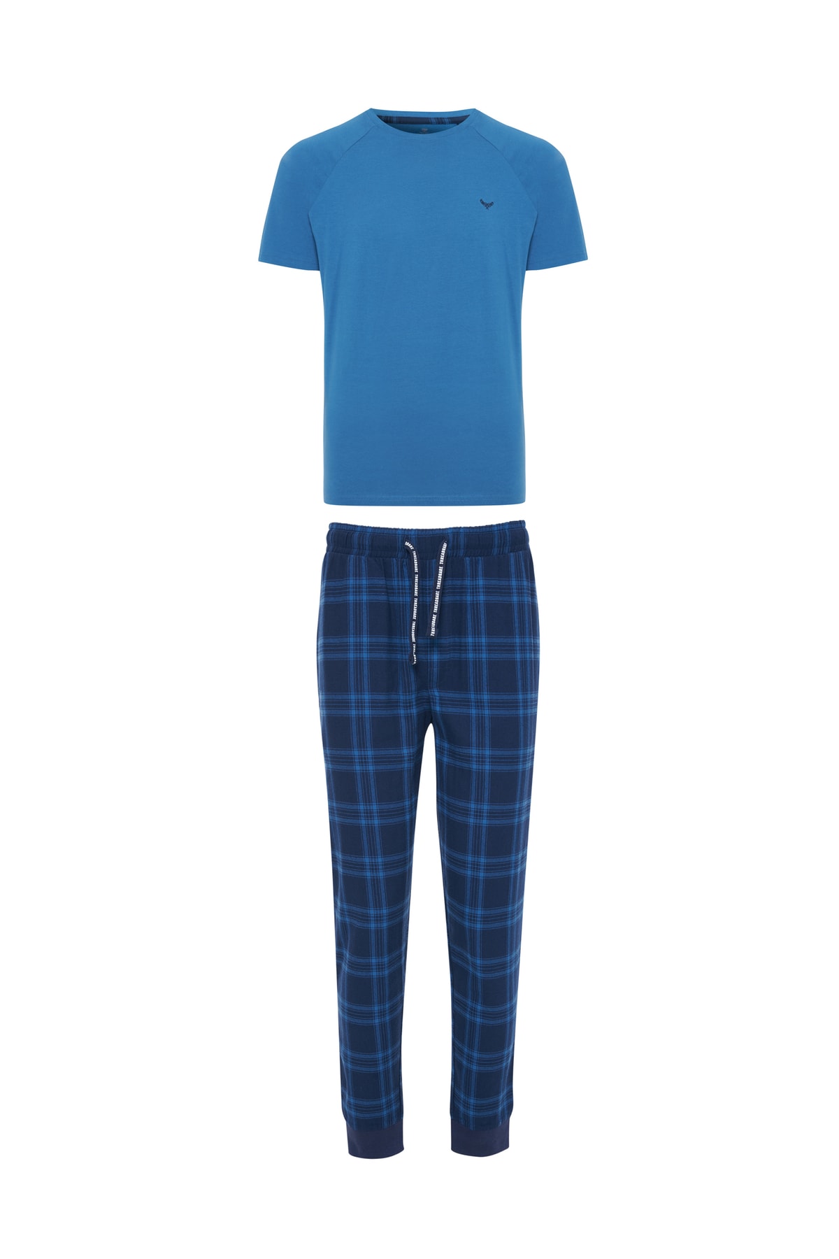 Threadbare Pyjama Blau Kariert Fast ausverkauft