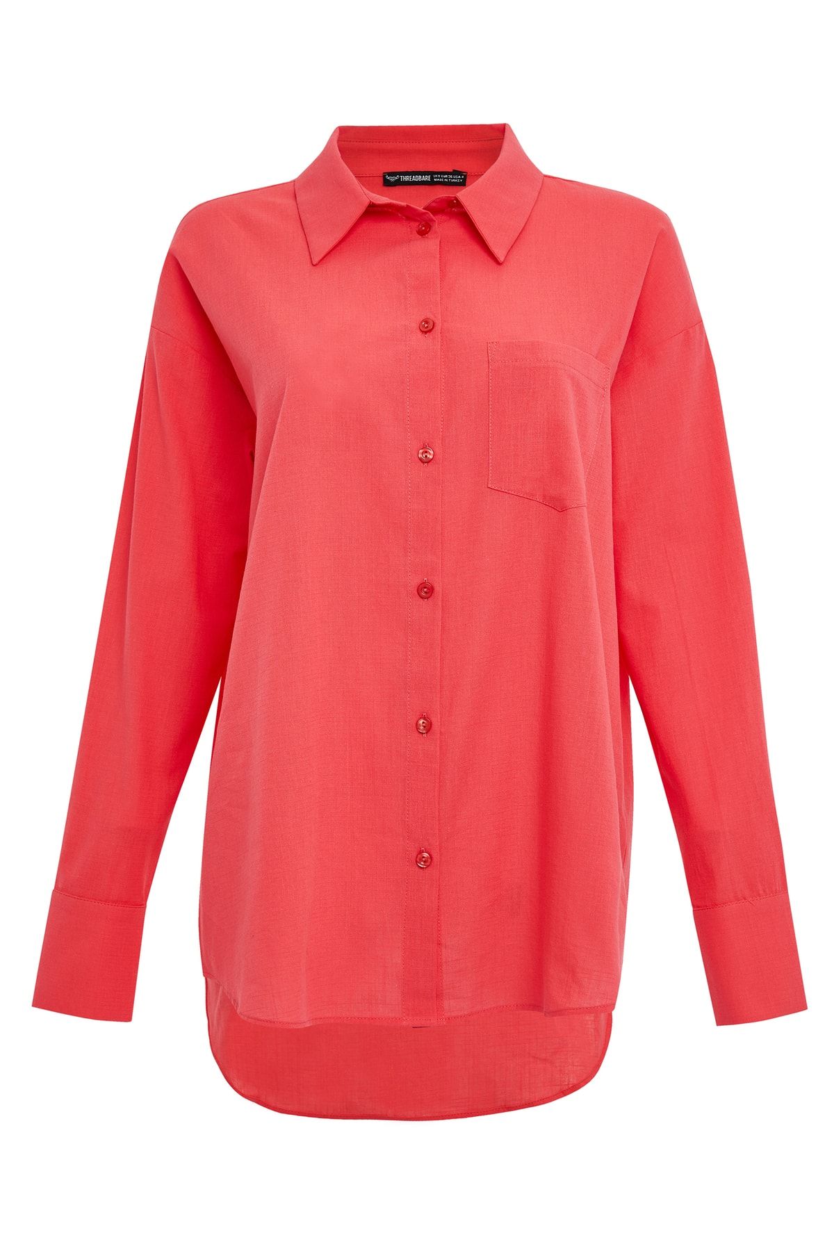 Threadbare Bluse Rosa Relaxed Fit