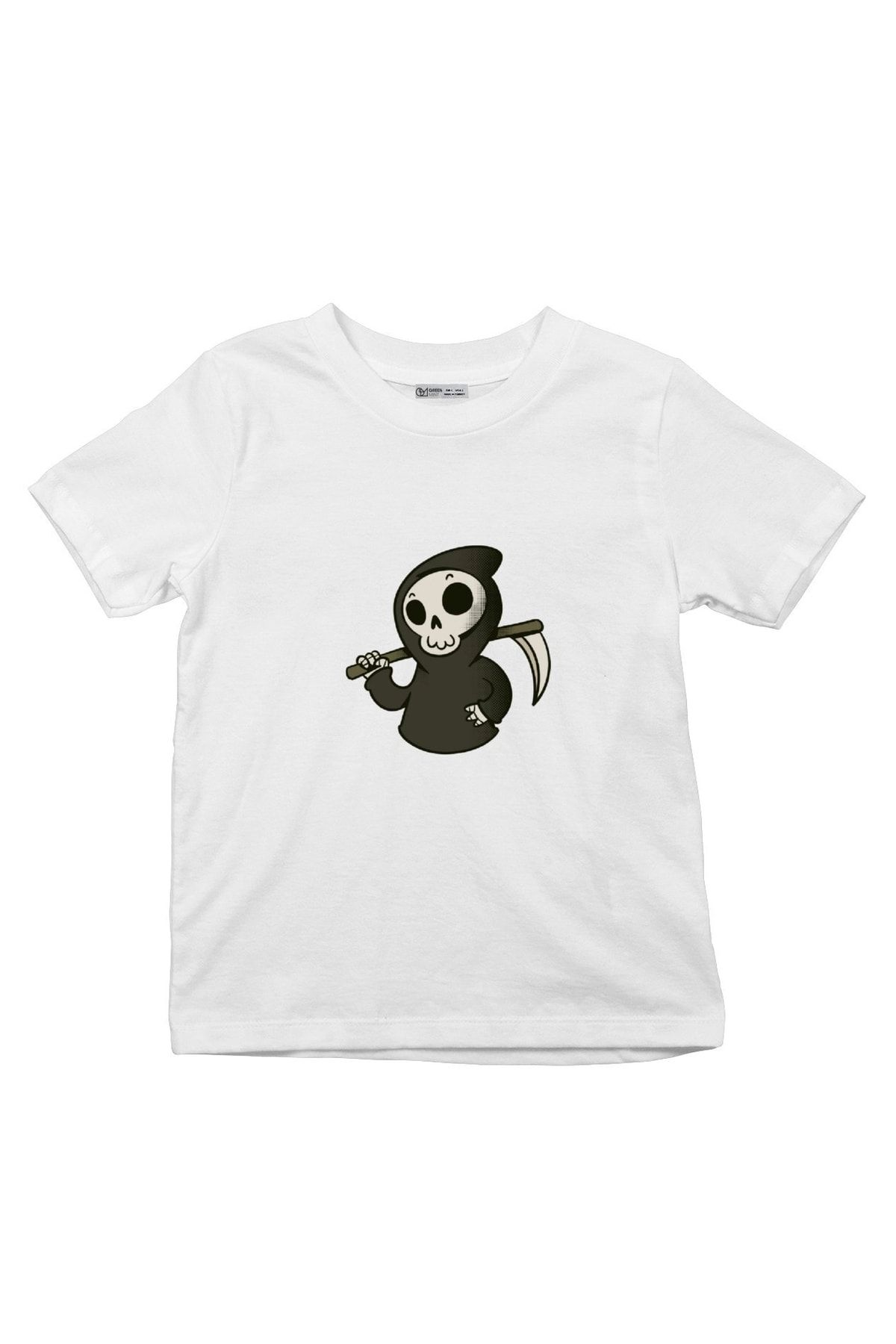 GreenMint Tricou Pentru Copii Desene Animată Moarte Cu Coasă Unisex - 7-8 ani