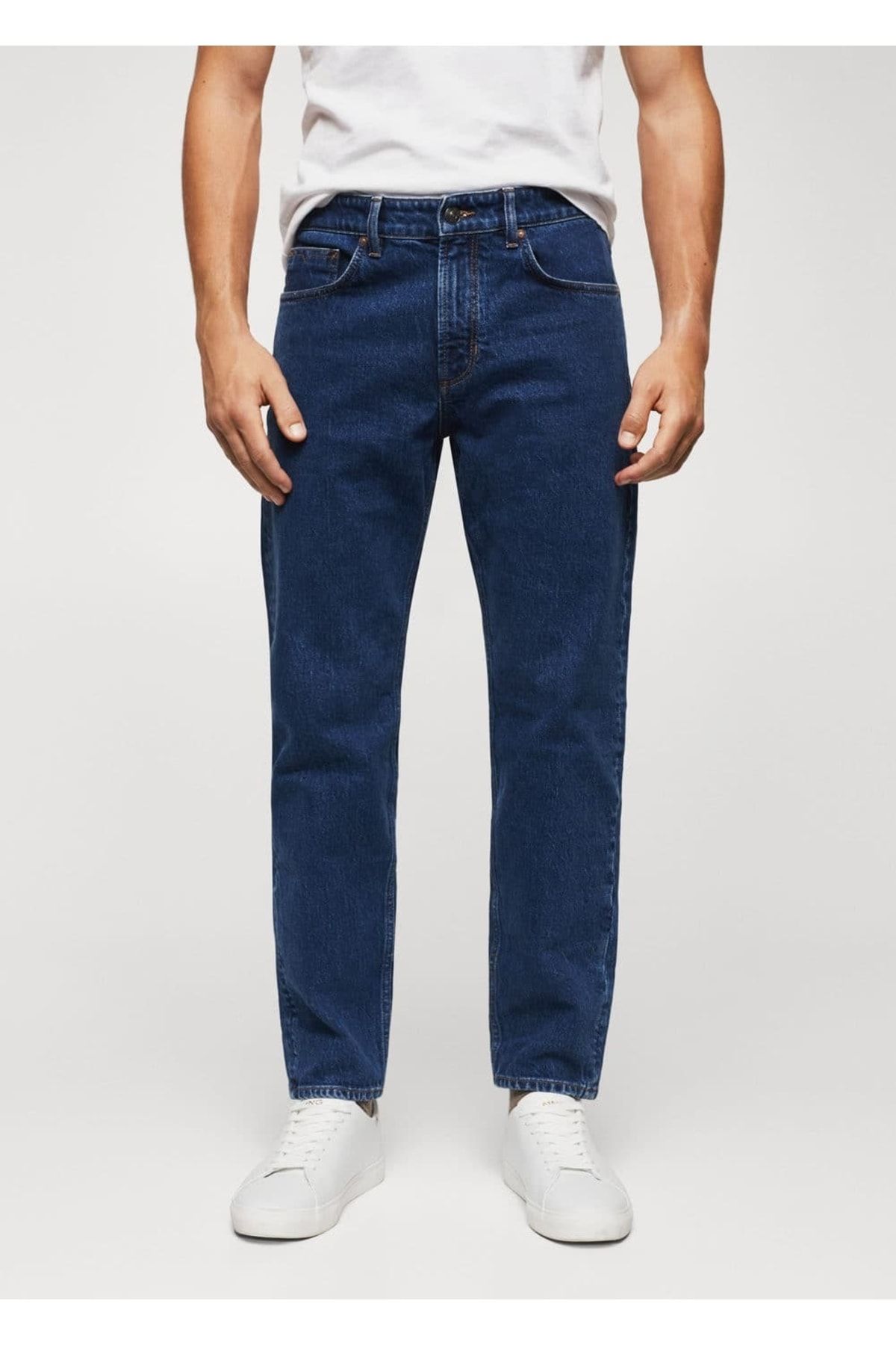 MANGO Man Erkek Tapered Cropped Jean
