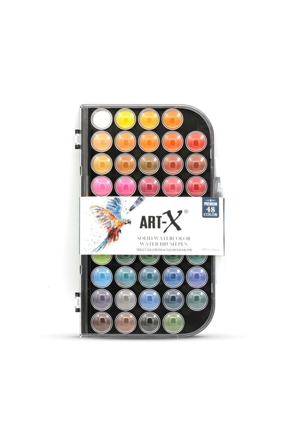 Rich Art-x 48 Renk Premıum Tablet Suluboya Seti - Su Hazneli Fırça Hediyeli