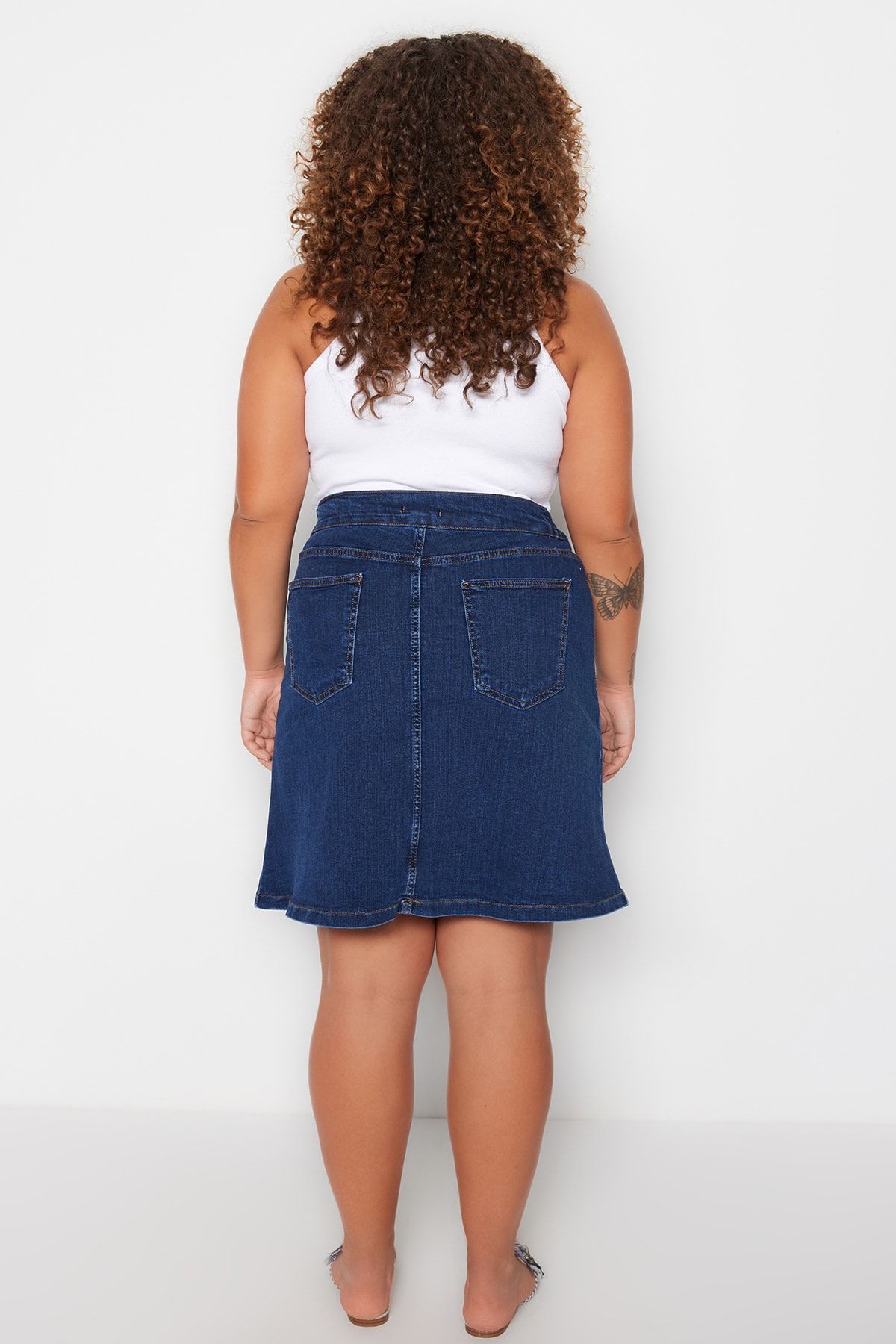 Denim overall sale skirt xxl