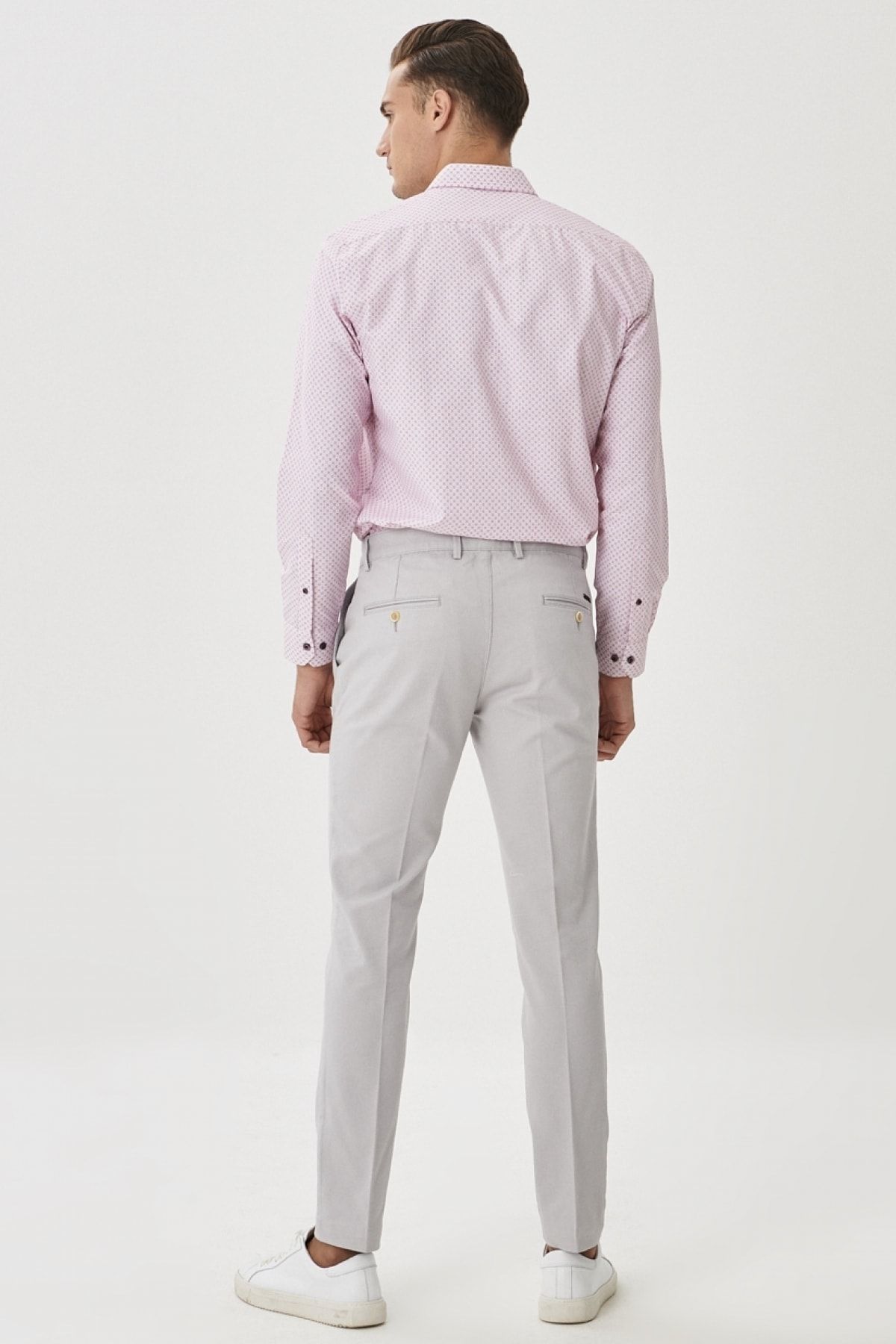 AC&amp;Co / Altınyıldız Classics Erkek Taş Slim Fit Dar Kesim Yan Cep Casual Pantolon AN10373