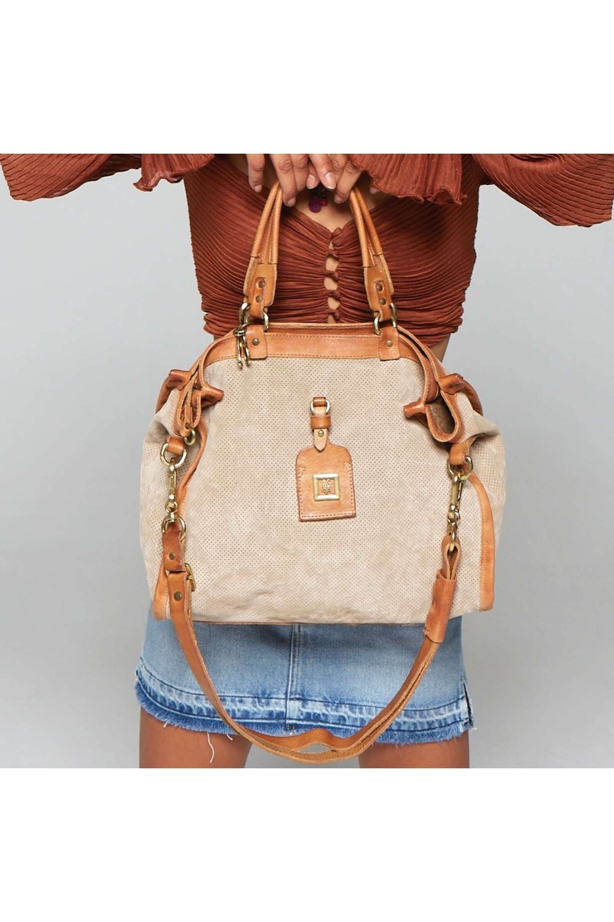 A.S.98 Handtasche Braun Unifarben Fast ausverkauft