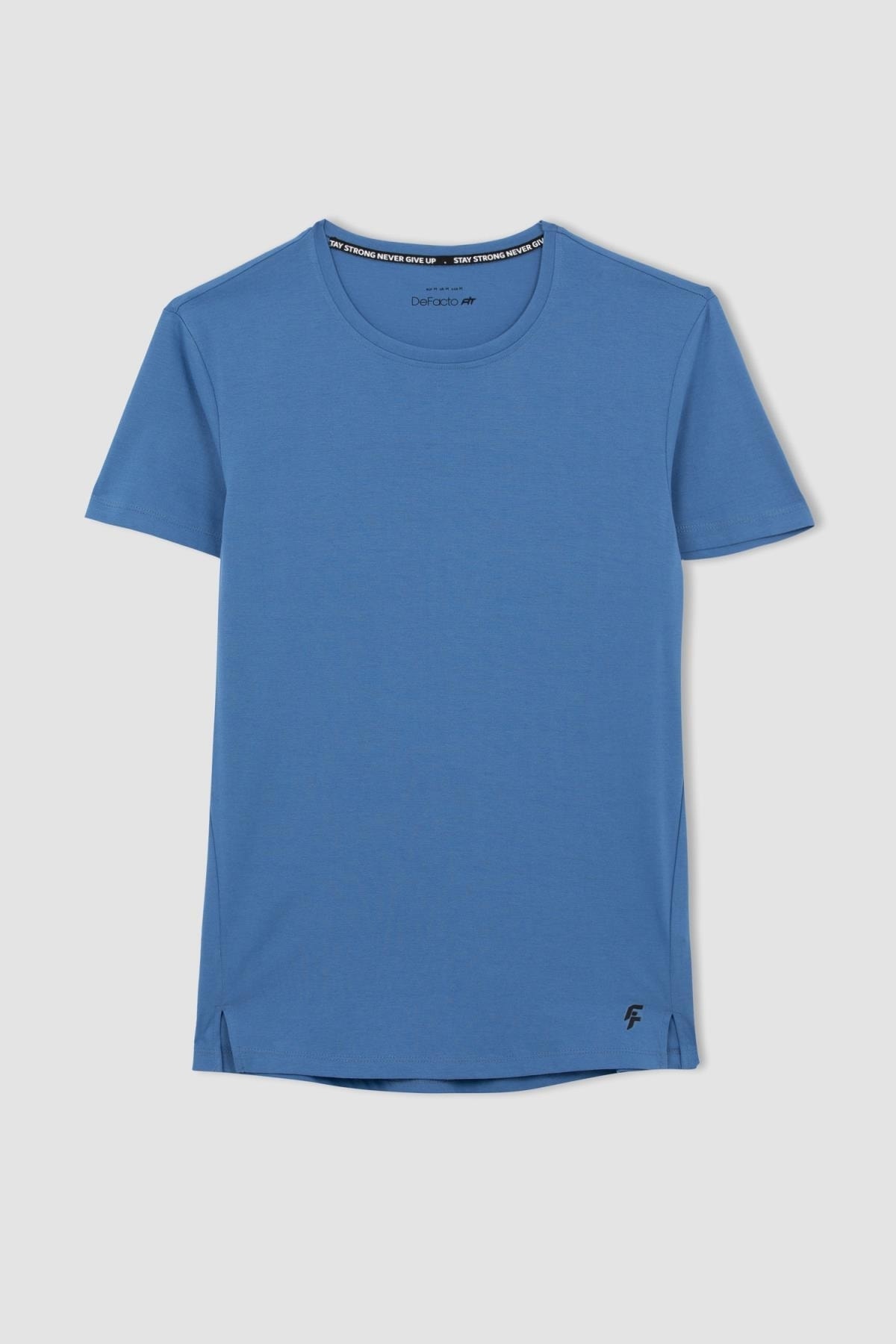DeFacto T-Shirt Blau Slim Fit