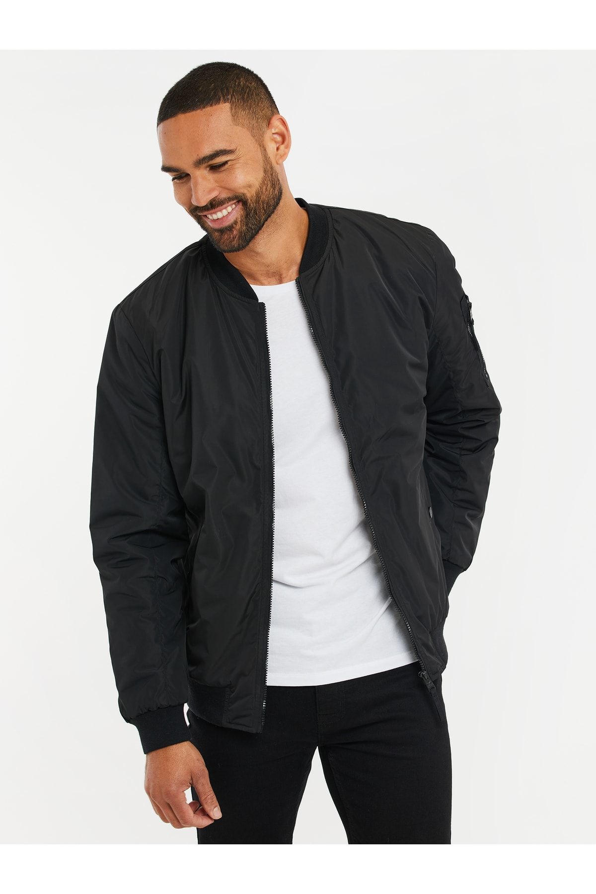 Threadbare Jacke Schwarz Regular Fit
