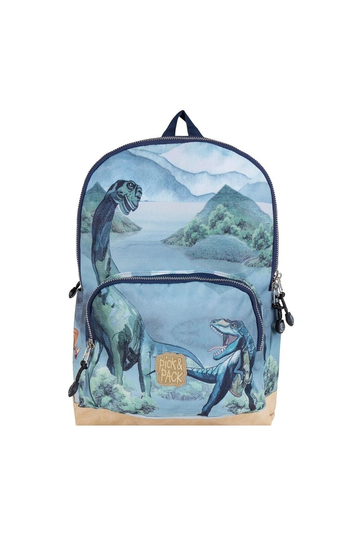 pick & PACK Schulrucksack Grün Animal Print