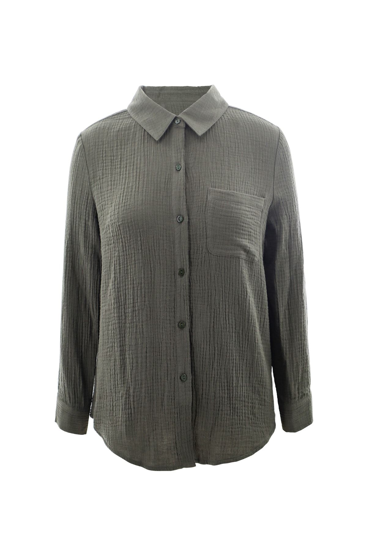 AIKI KEYLOOK Bluse Khaki Regular Fit Fast ausverkauft