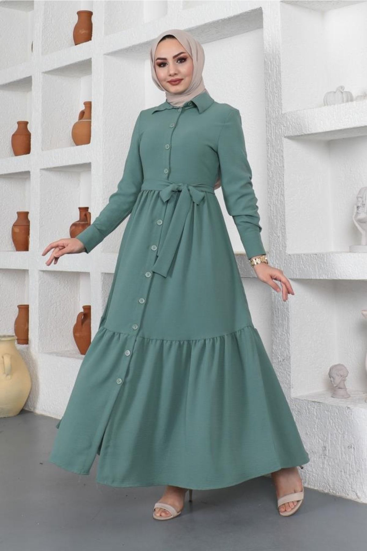 Mint green casual dress on sale