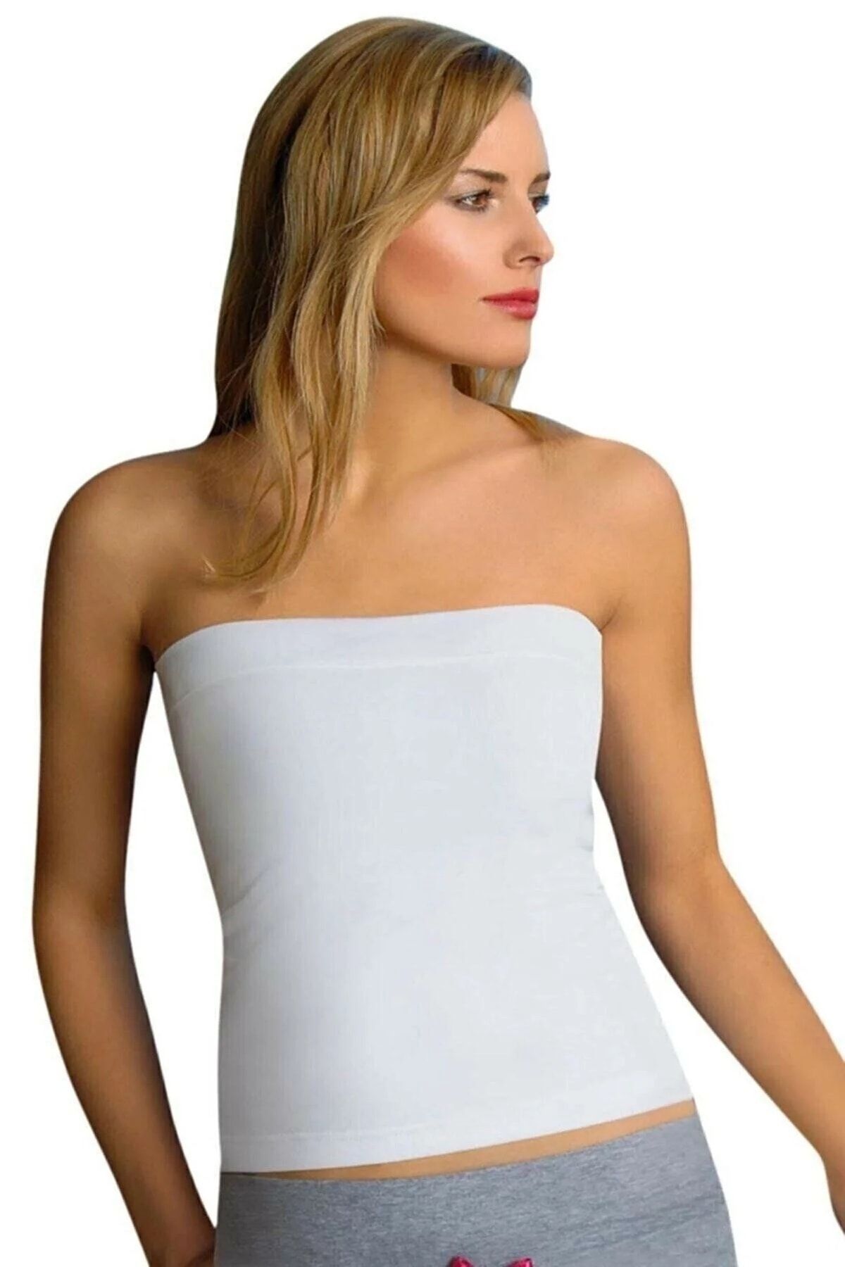 White online strapless undershirt