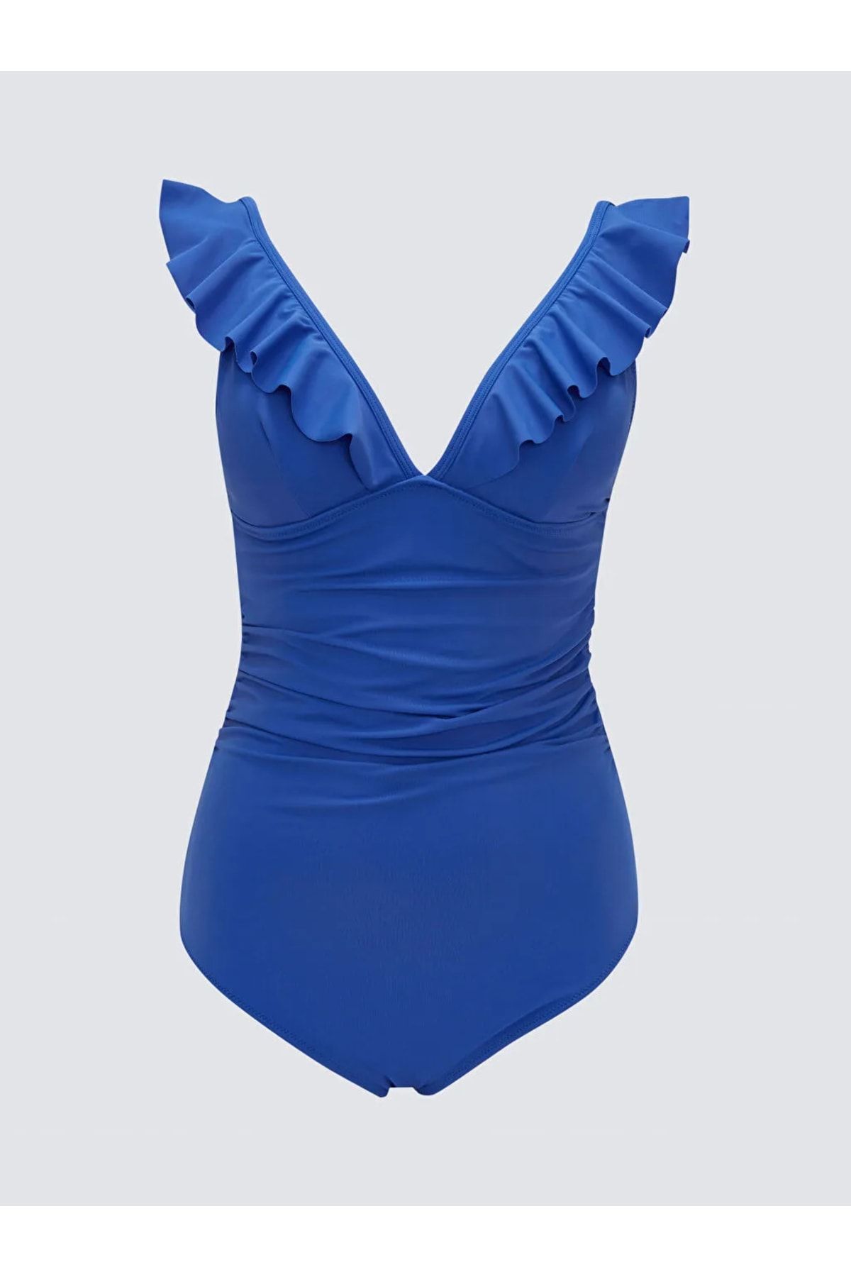 LC Waikiki Badeanzug Dunkelblau Unifarben
