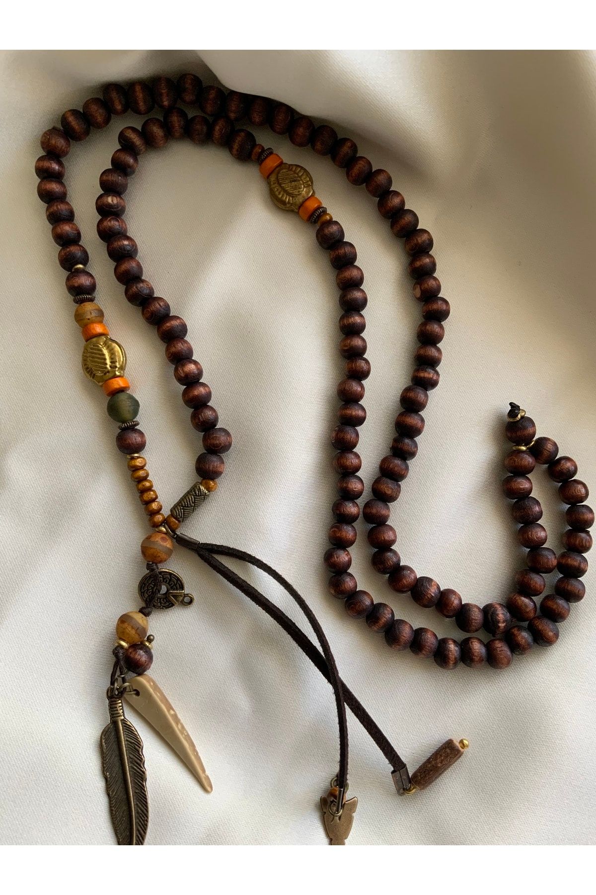 Brown shop bead necklace