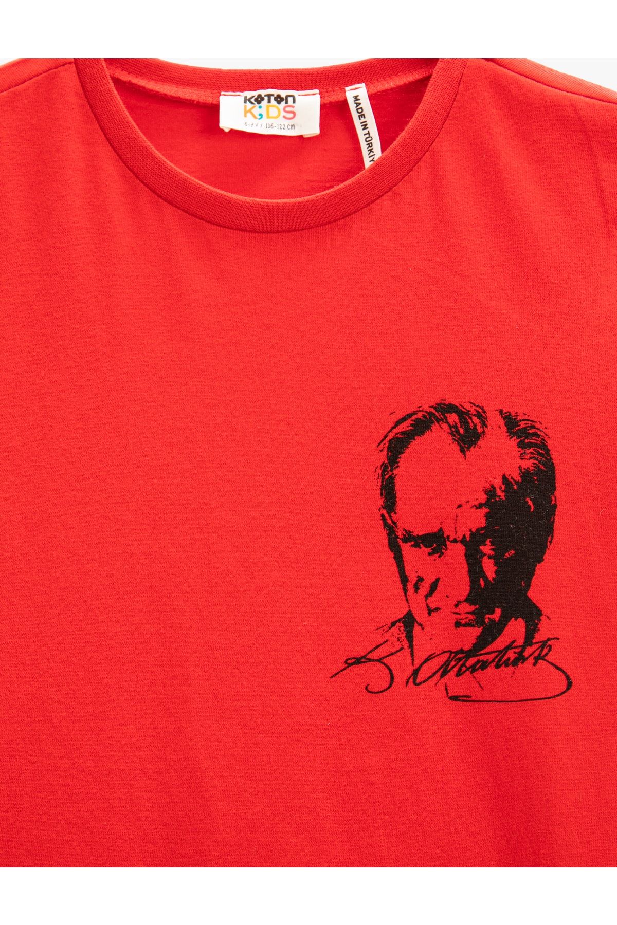 Koton تی شرت آستین کوتاه یقه خدمه با چاپ آتاتورک