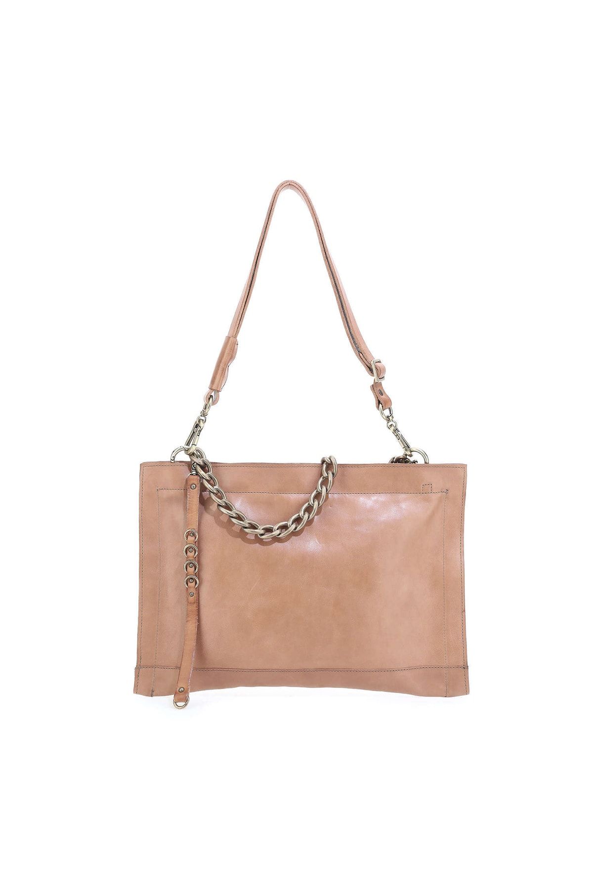A.S.98 Handtasche Beige Unifarben Fast ausverkauft
