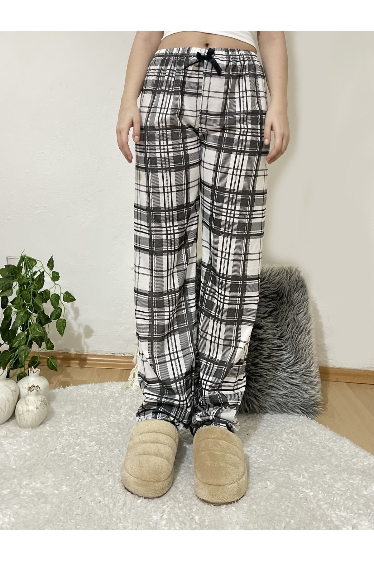 Betimoda Leopard Women's Fleece Pajama Bottoms Winter Elastic Waist Single  Bottom - Trendyol