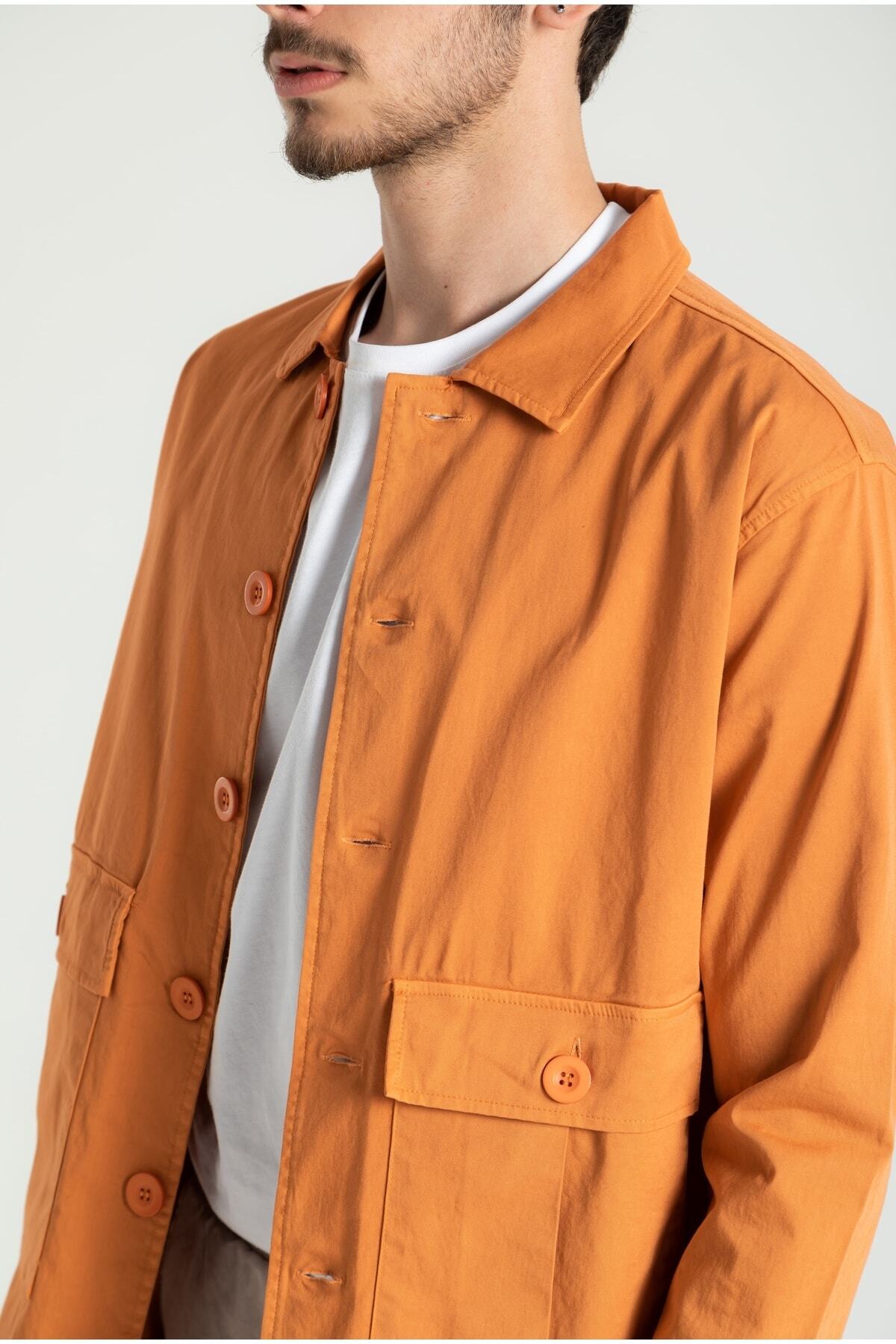 ژاکت مردانه نارنجی RUBYSTARS | 4313 اورجینال - تصویر 8