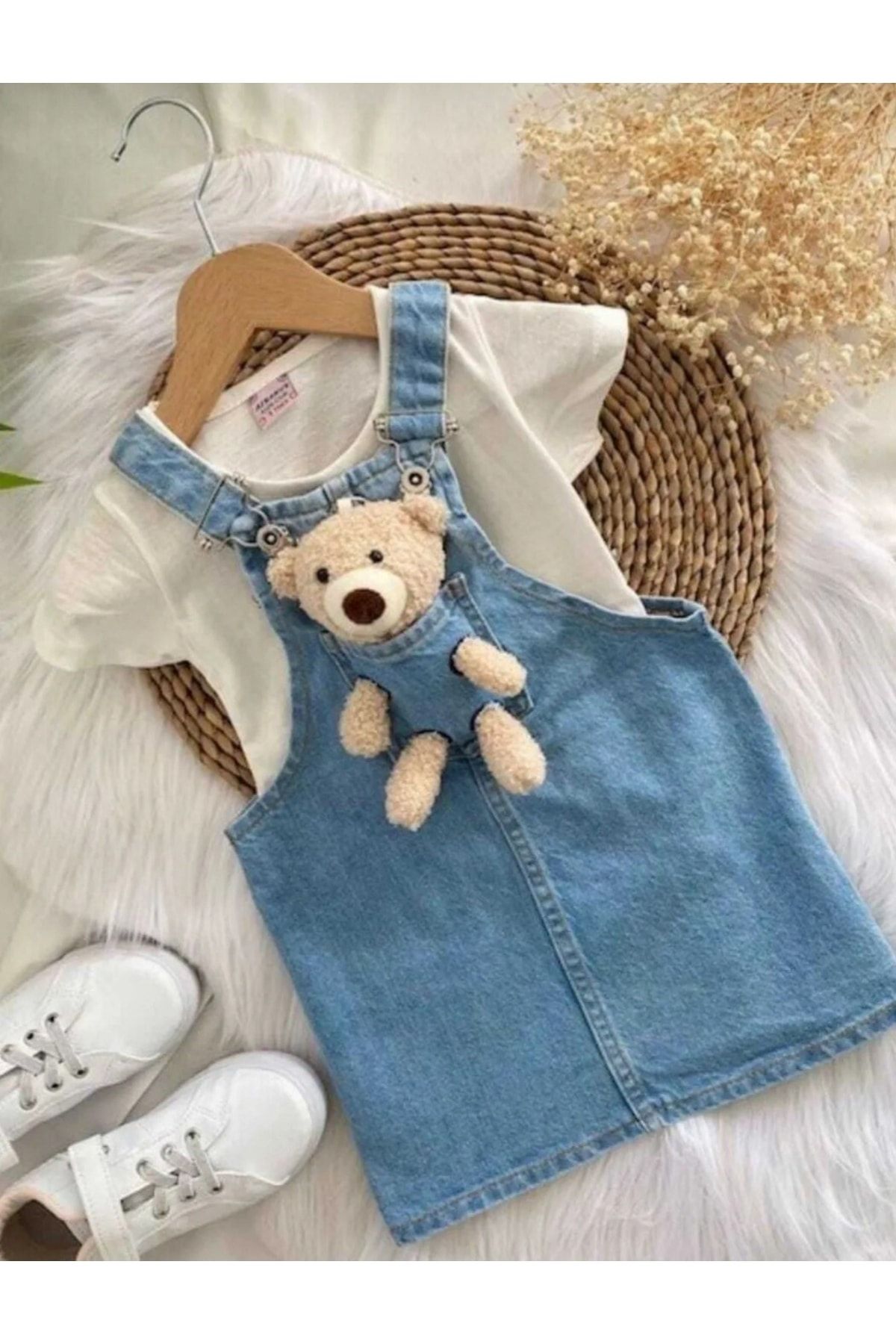 Denim dress top overalls