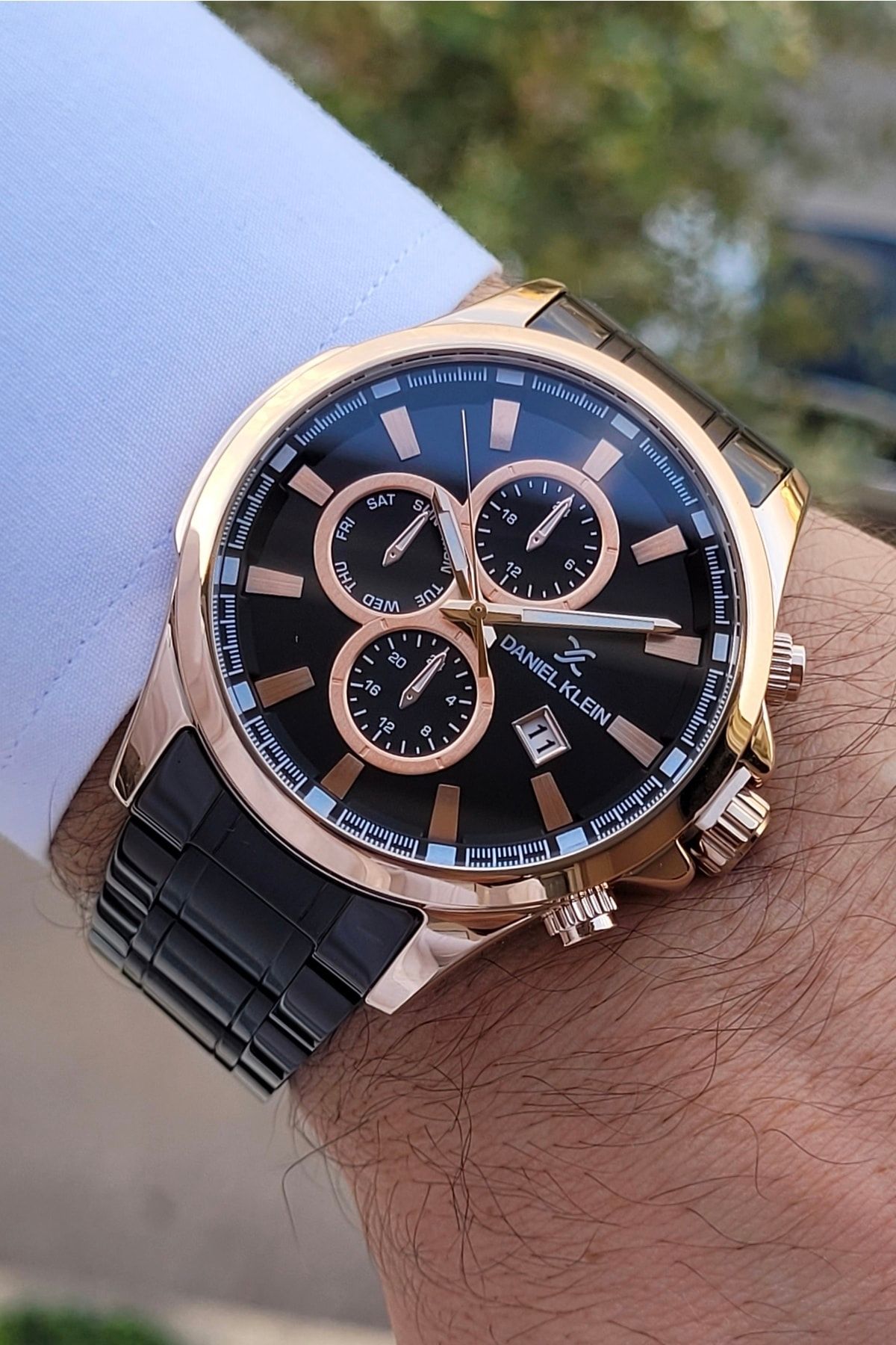 Daniel klein sales black analog watch