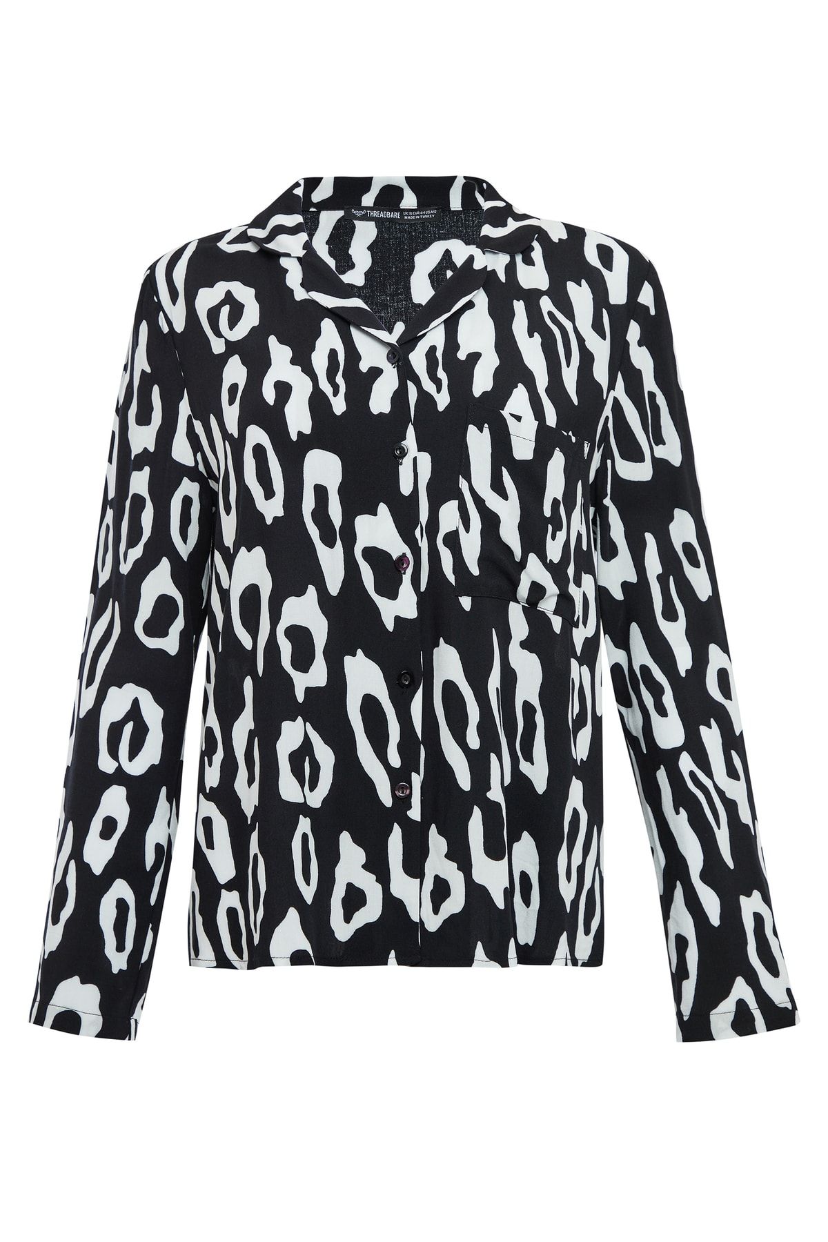 Threadbare Bluse Schwarz Relaxed Fit Fast ausverkauft