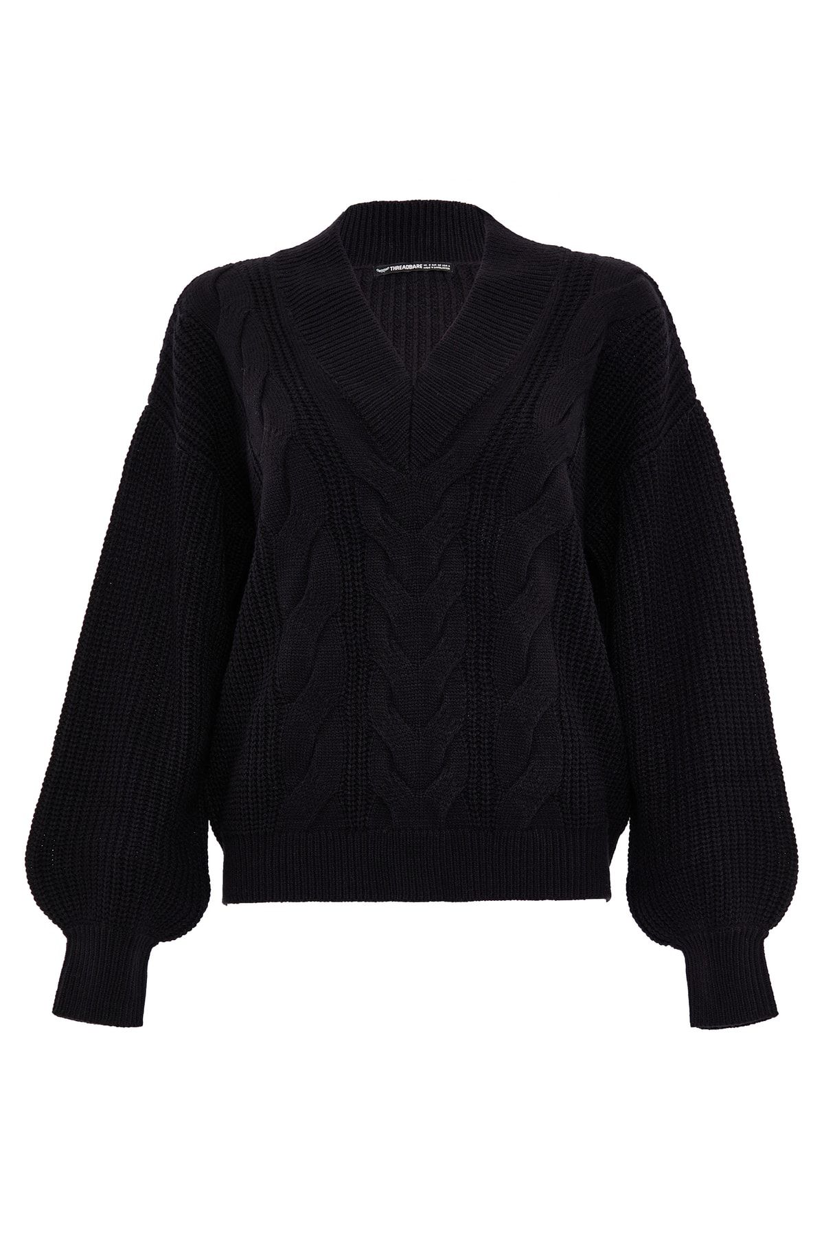 Threadbare Pullover Schwarz Regular Fit Fast ausverkauft