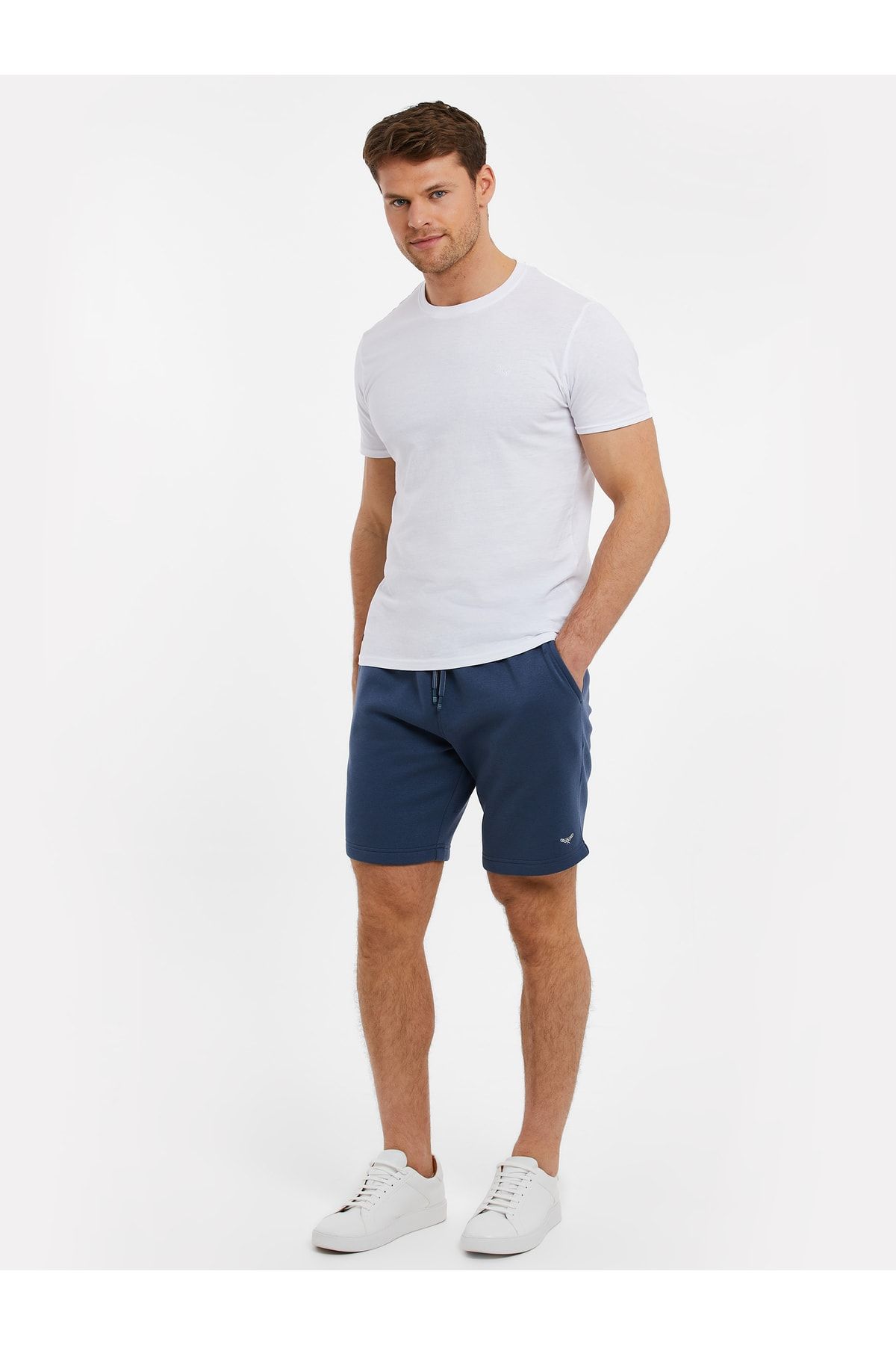 Threadbare Shorts Blau Mittlerer Bund