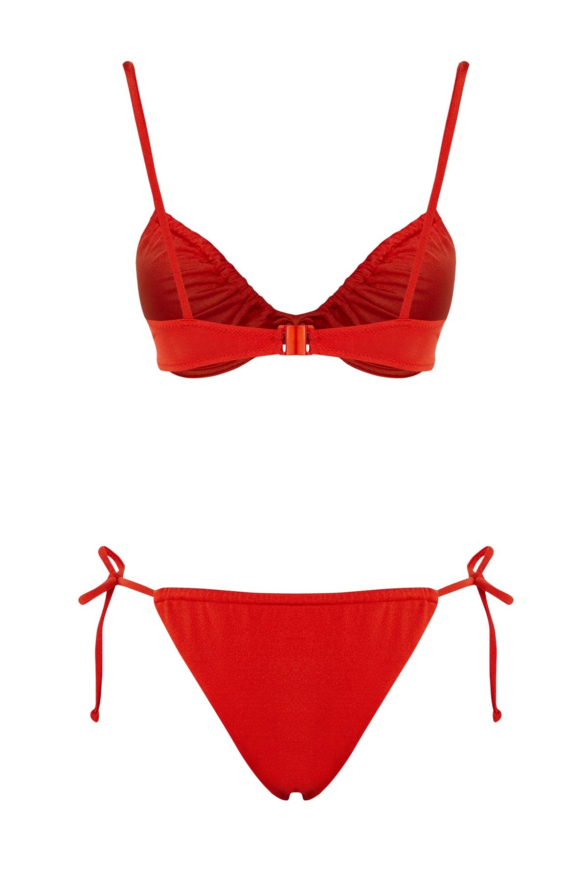 Trendyol Collection-Brasilianisches Bikini-Set mit rotem Balconette-Tunnel TBESS22BT0021 8