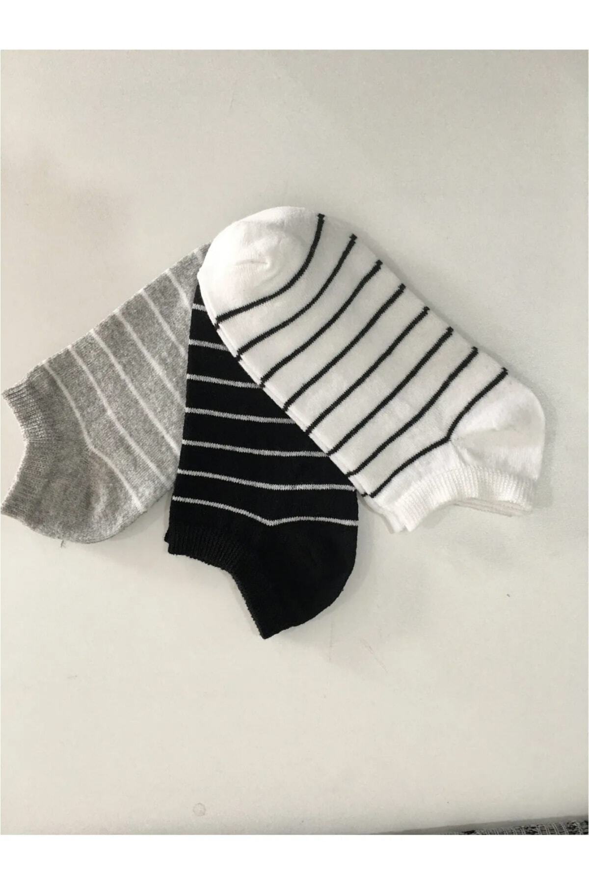 3 Lü Unisex Çemberli Patik Çorap — görsel 1 · 3214836585139