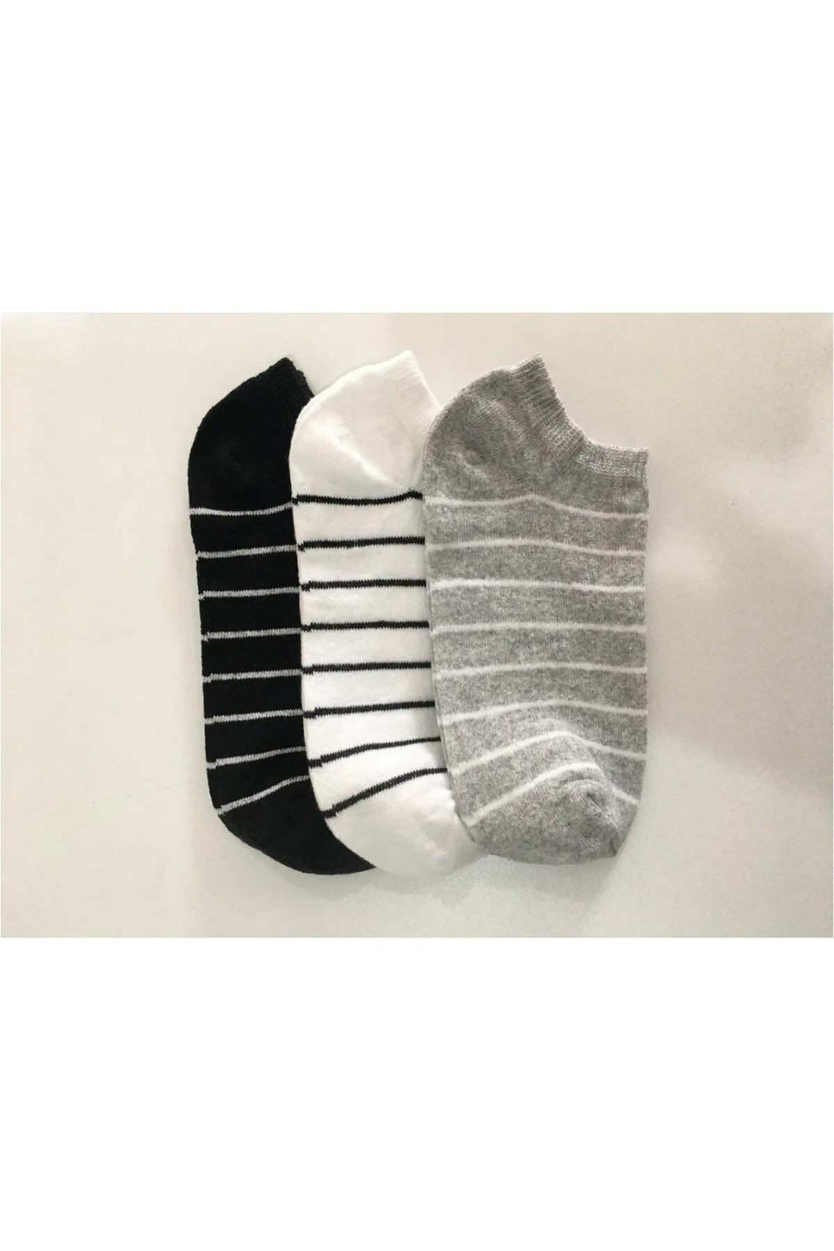3 Lü Unisex Çemberli Patik Çorap — görsel 2 · 3214836585139