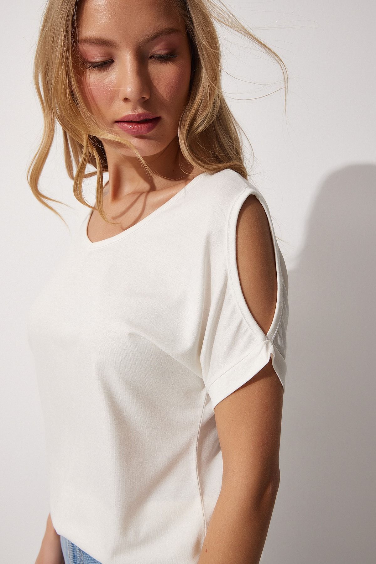 Happiness İstanbul Bluse Ecru Regular Fit