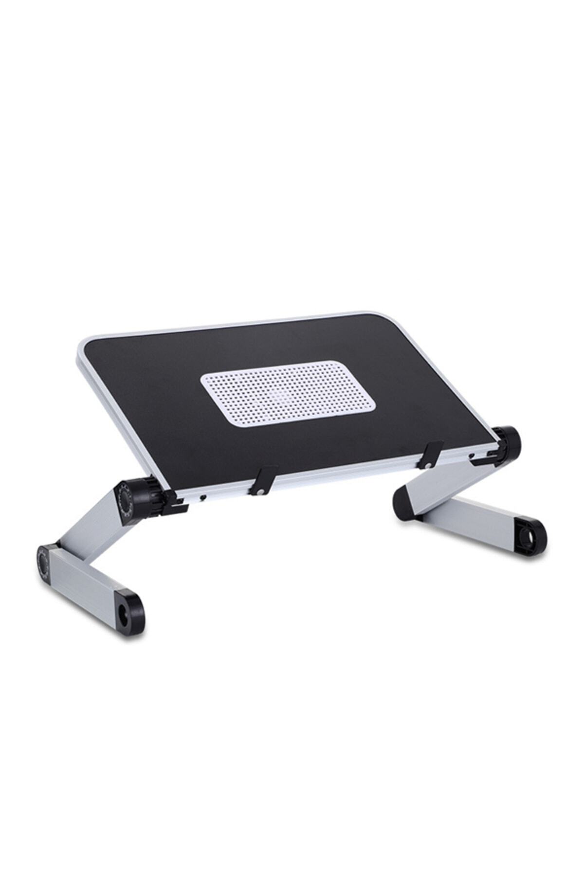 Yl-805 Katlanabilir Fanlı Dizüstü Laptop Standı Siyah