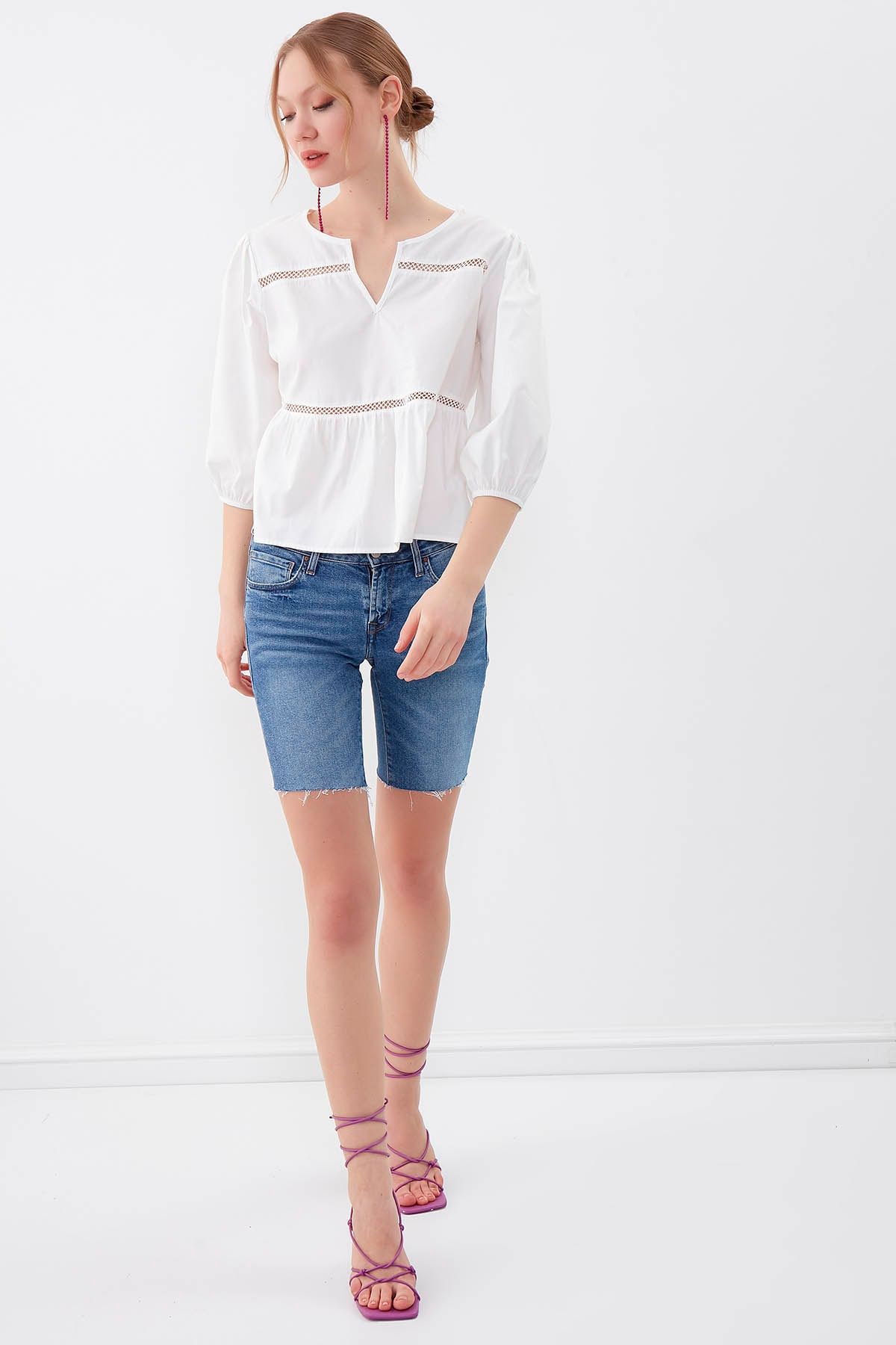 Vitrin Bluse Ecru Regular Fit Fast ausverkauft