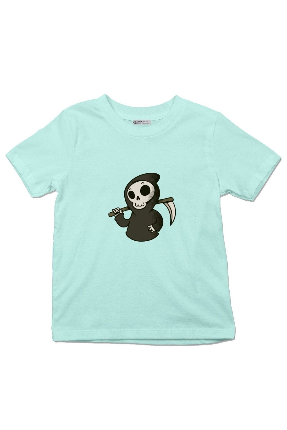 GreenMint Tricou Pentru Copii Desene Animată Moarte Cu Coasă Unisex - 9-10 ani