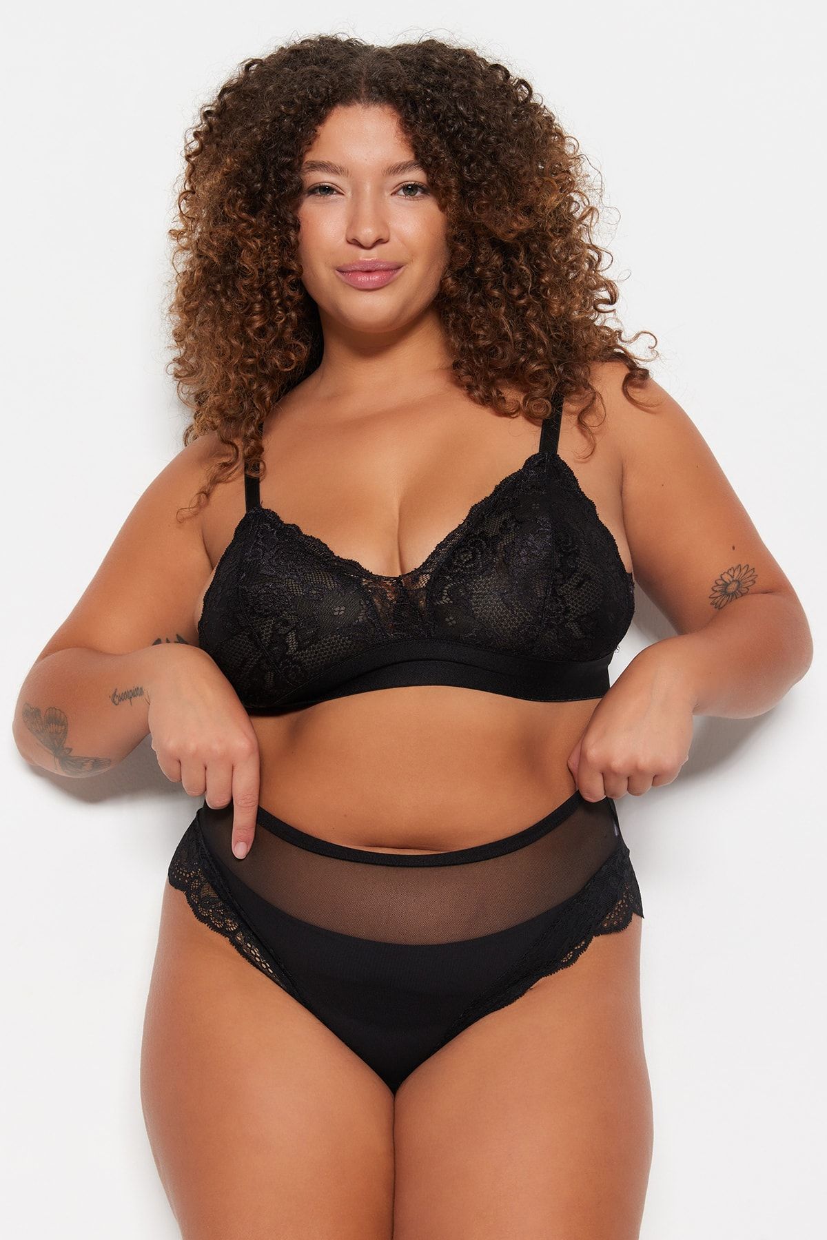 Plus size online black underwear