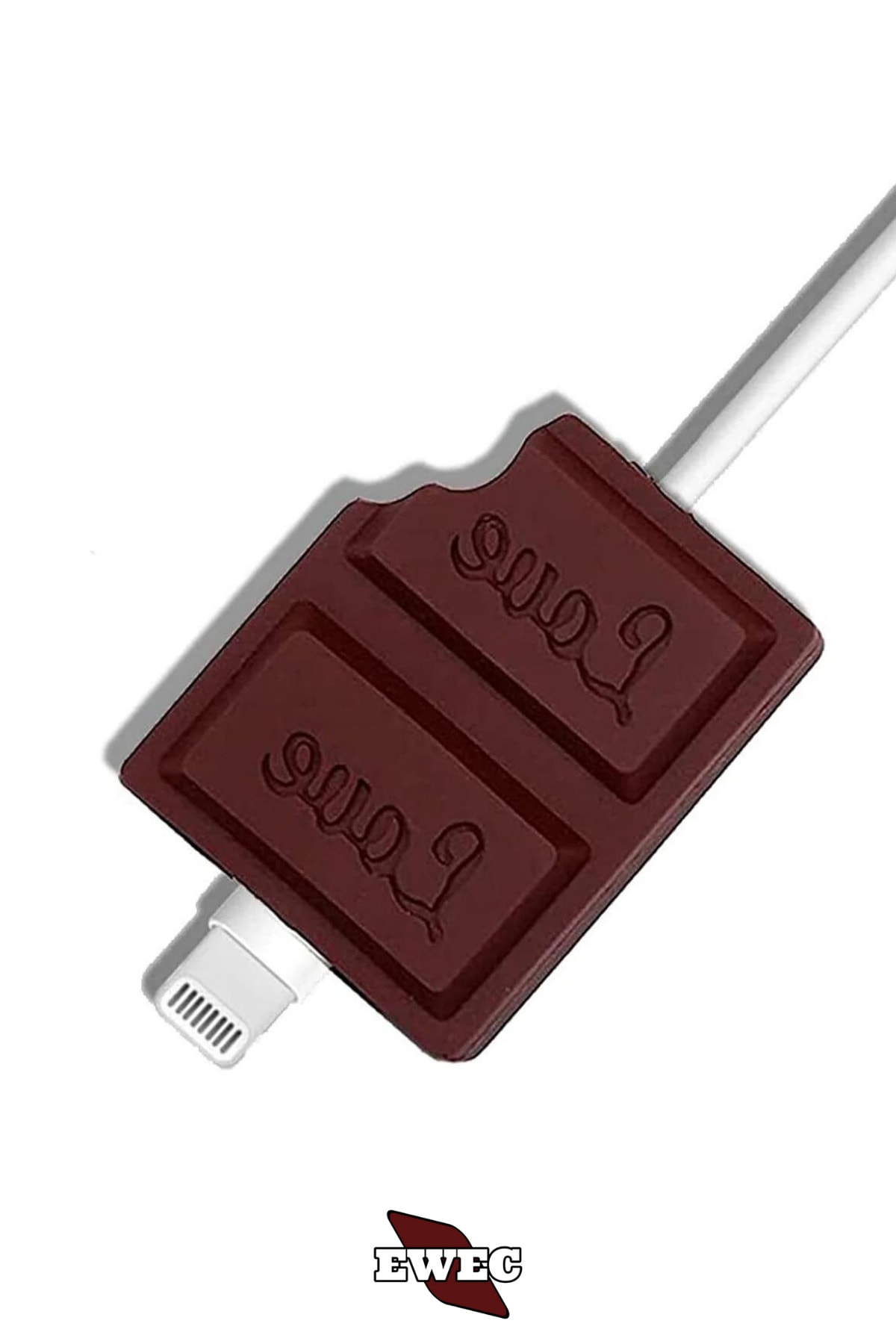 Cute Usb Cable Protector with Chocolate Figure, Silicone Charging Cable Protector