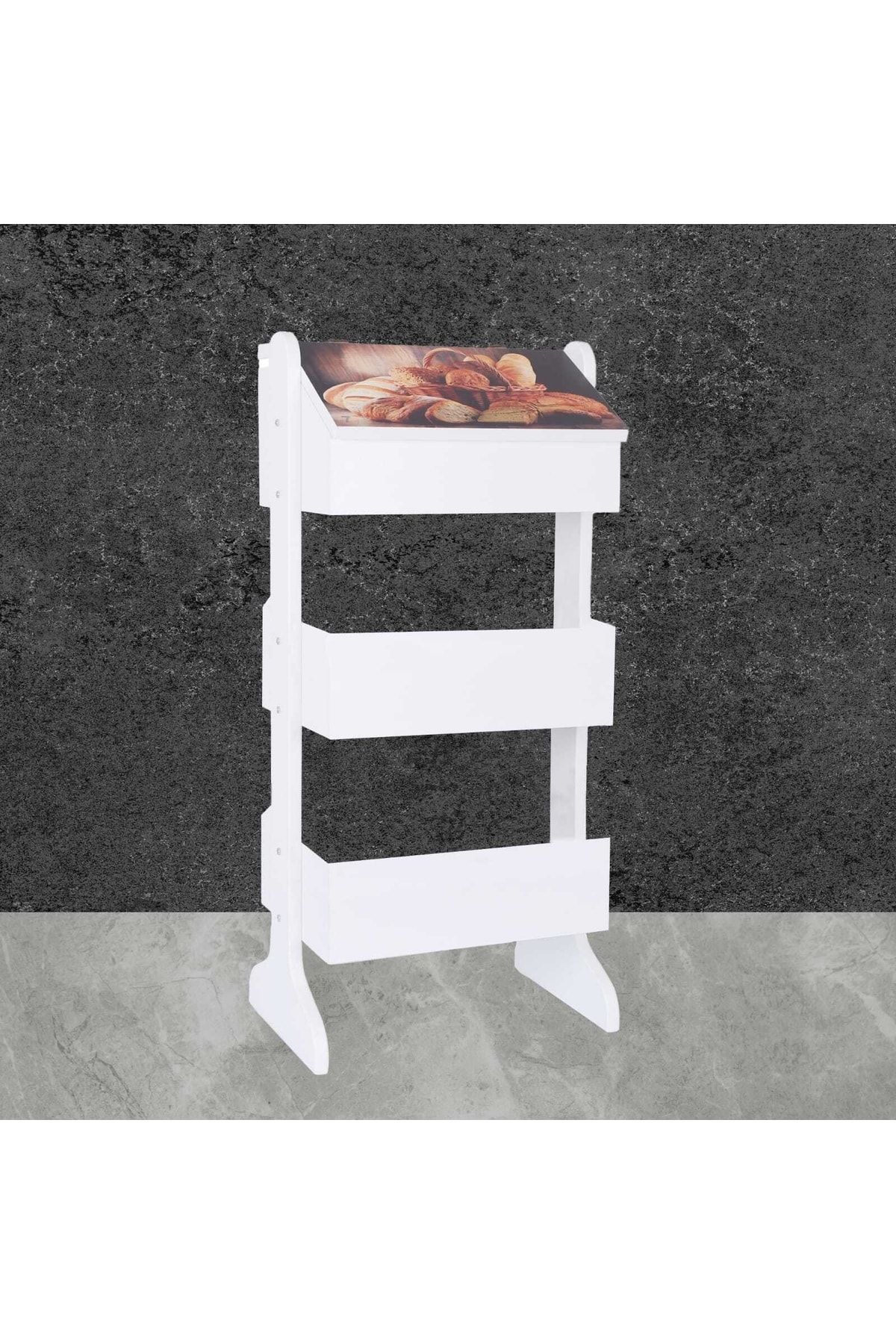 Yedi Home&Decor-Two-Tier Wooden Kitchen Shelf System with Bread Cabinet-vegetable cabinet_9027_breads 2