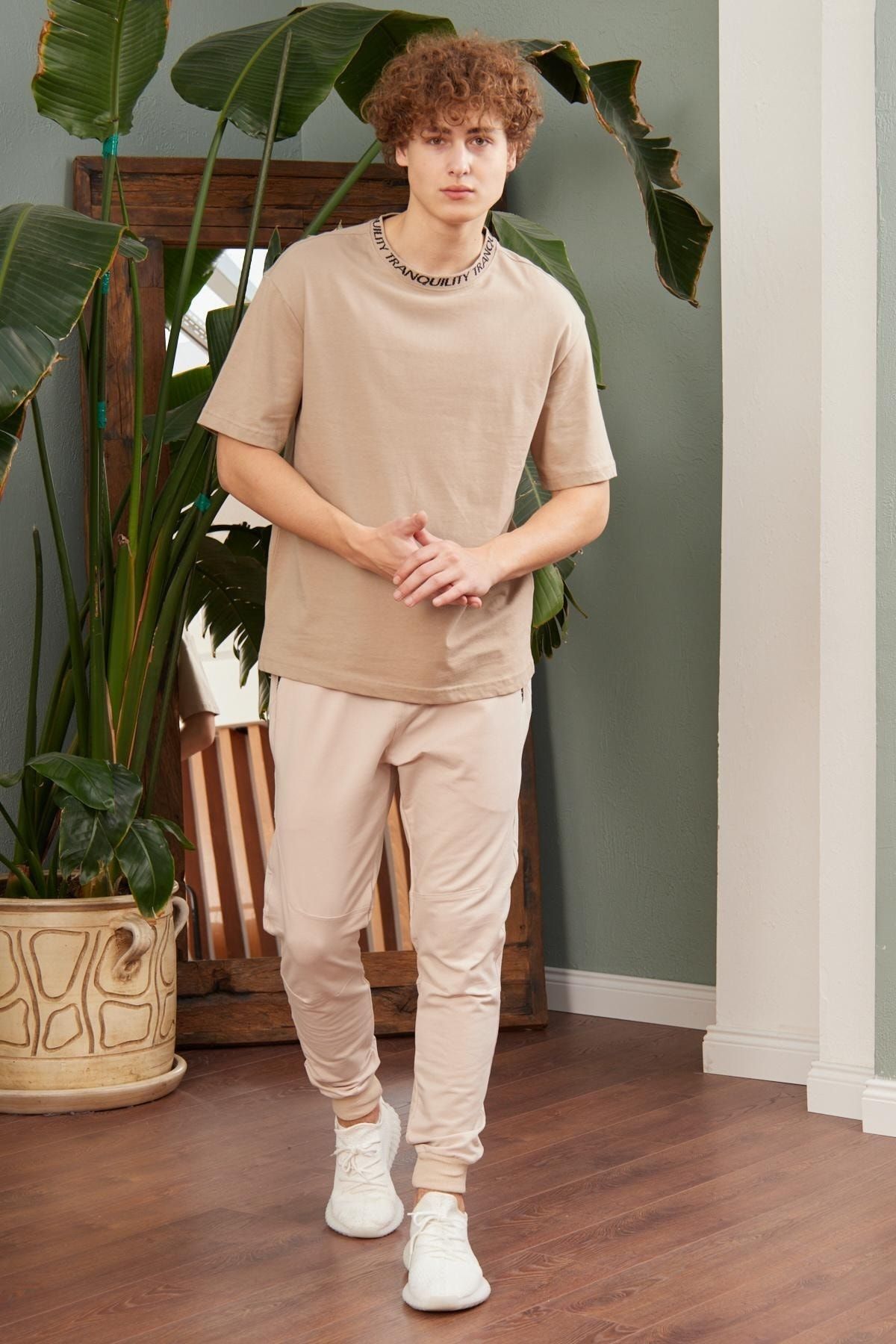 Mens elastic clearance ankle sweatpants