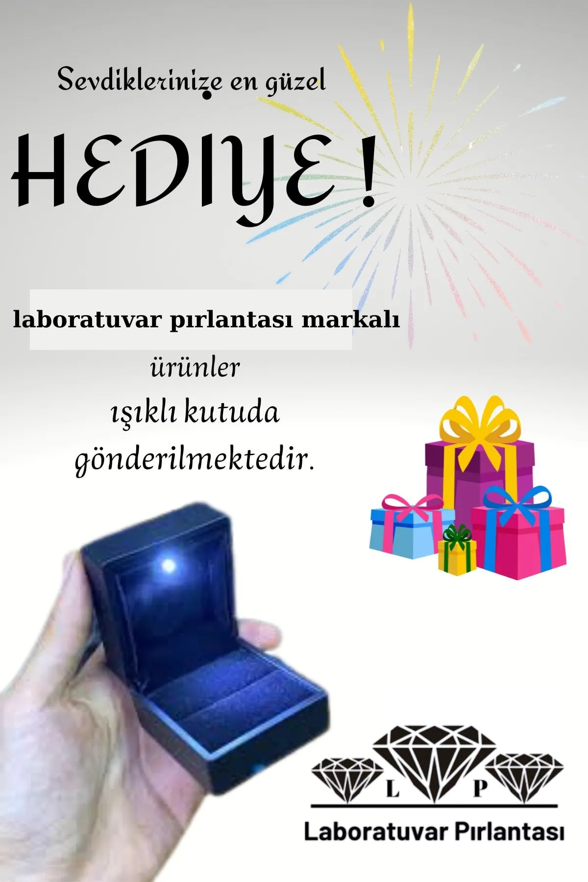 Işıklı Kutuda 1.5 Karat Beştaş Ve 0.75 Karat Tektaş Yüzük 2