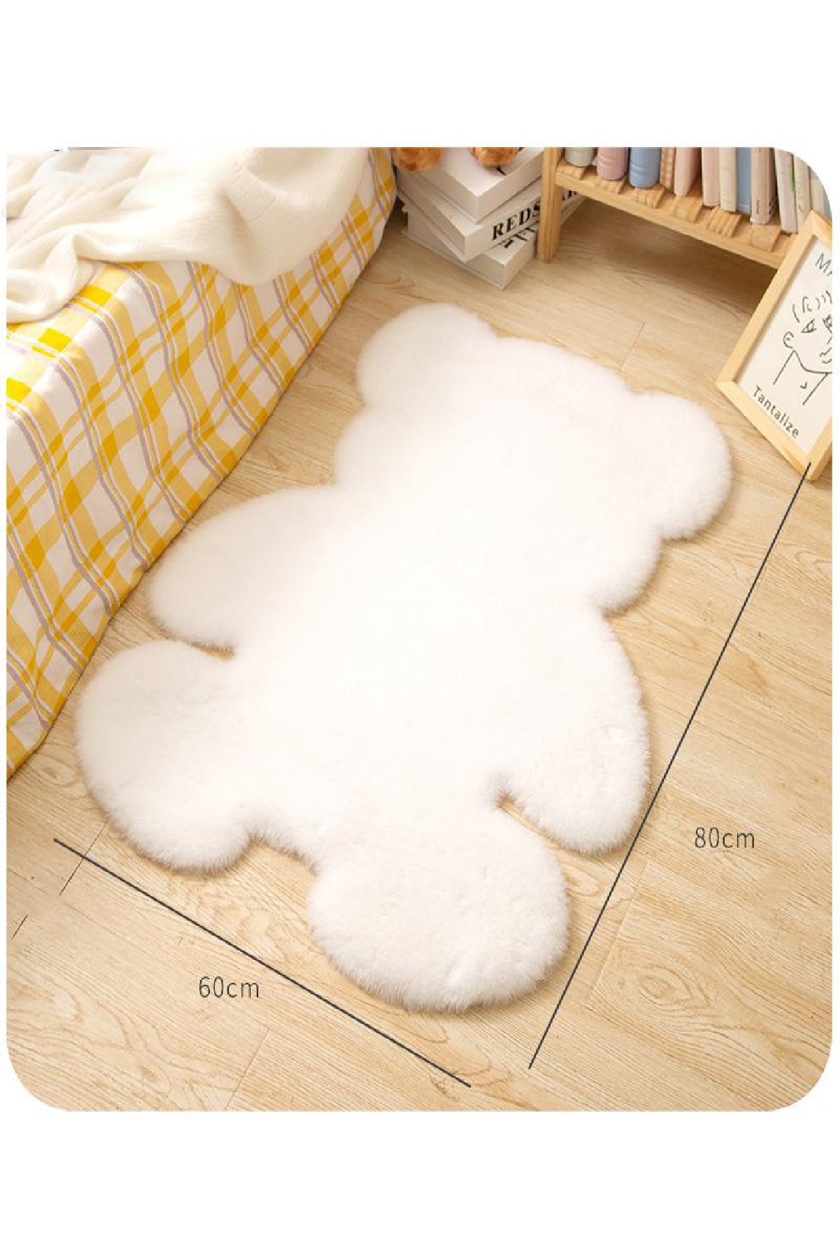 ALgorand Home Süper Yumuşak Peluş Ayı Halı Oturma Odası Bebek Odası Kaymaz Taban Halı Yatak Odası Halısı fotoğrafı 6 (önizleme)