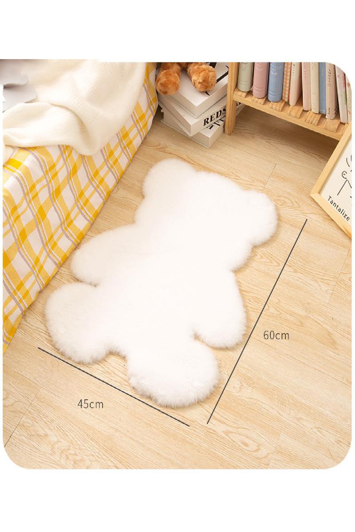 ALgorand Home Süper Yumuşak Peluş Ayı Halı Oturma Odası Bebek Odası Kaymaz Taban Halı Yatak Odası Halısı fotoğrafı 7 (önizleme)
