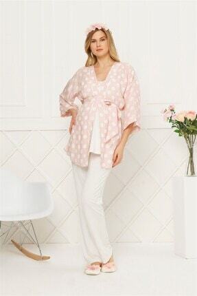 Cossy By Aqua Pudra 3'lü Pijama Takım 21aqu0021541