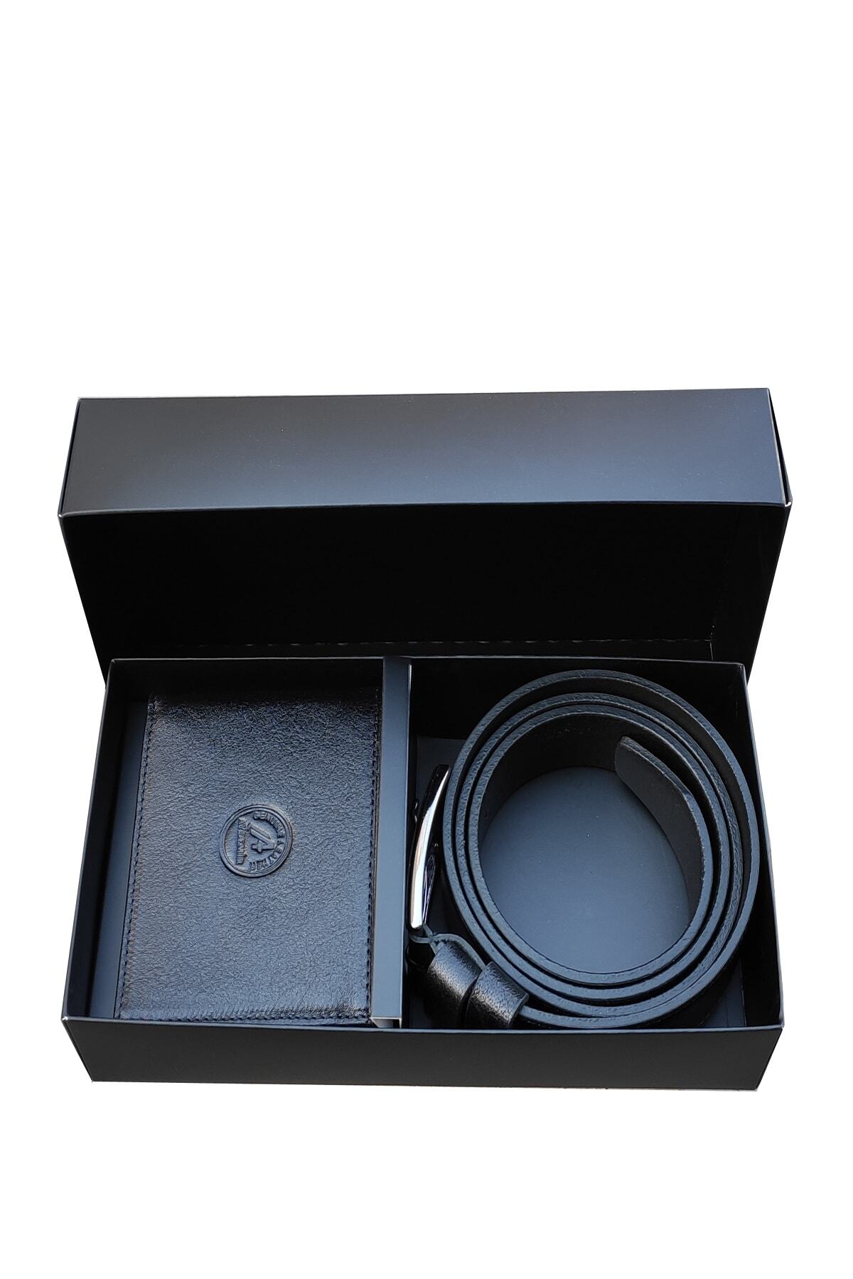 کمربند مردانه مشکی Kemer Dünyası | DKCSET اورجینال - تصویر 4