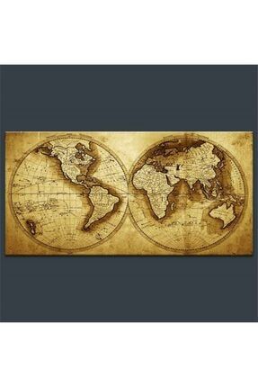 Eski Dünya Haritası Kanvas Tablo DH-003