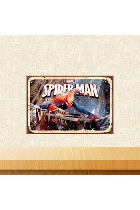 Marvel Spider Man Tasarımlı 20-30 Cm Retro Ahşap Tablo Tkfx5711 TKFX5711-XX