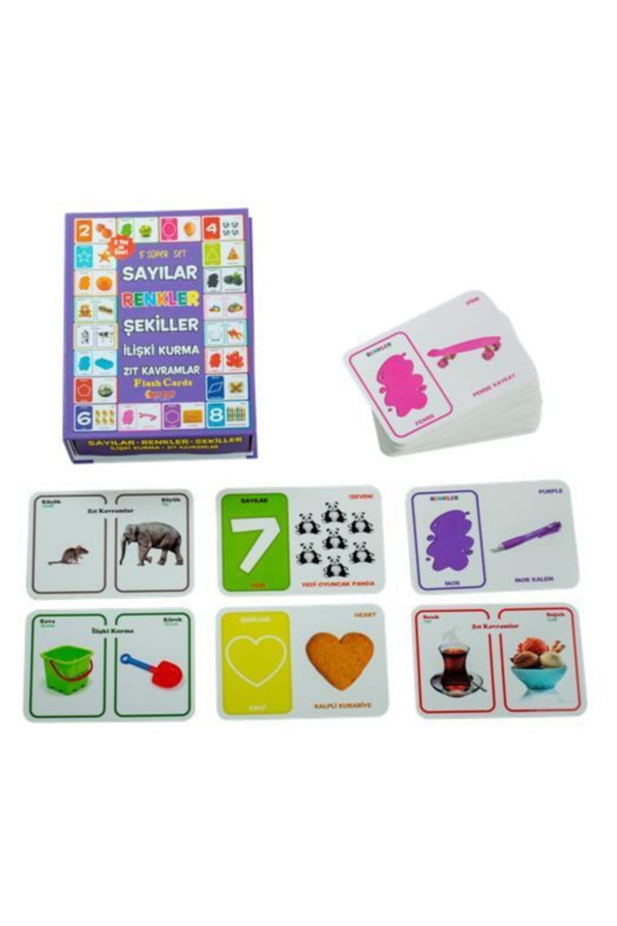 مجموعهٔ فوق‌العاده - کارت‌های هوش، کارت آموزشی، اعداد، رنگ‌ها و اشکال