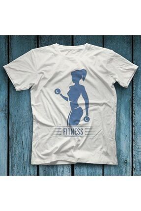 Fitness Beyaz Unisex T-shirt TF8055
