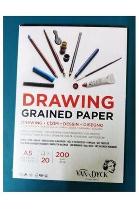 Drawing Grained Paper A5, 20 Yaprak 200 Gr. YEK-114263